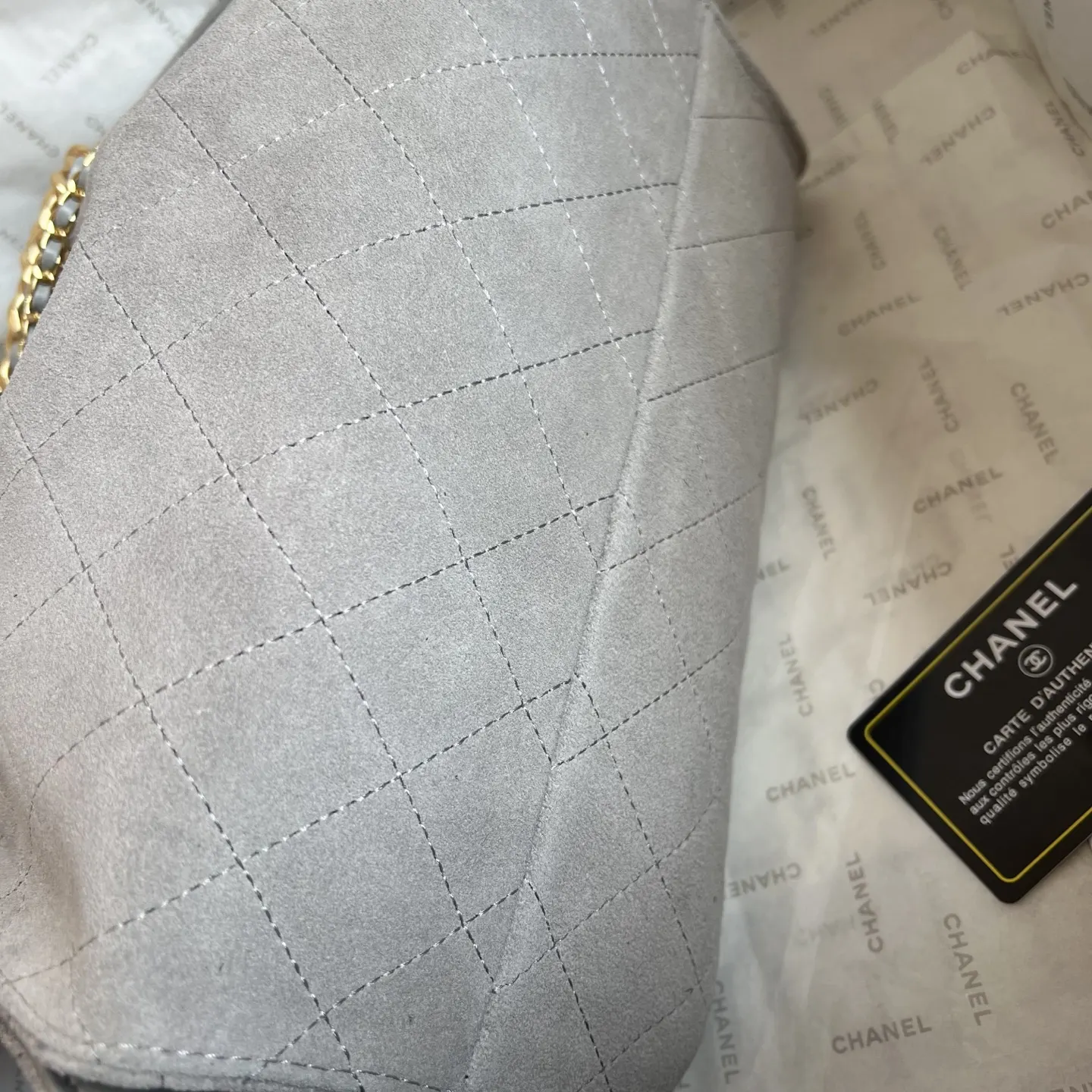 CHANEL 牛皮 升级 中号 磨砂牛皮水桶包鏈條腋下單肩包 腋下包 復古腋下背款