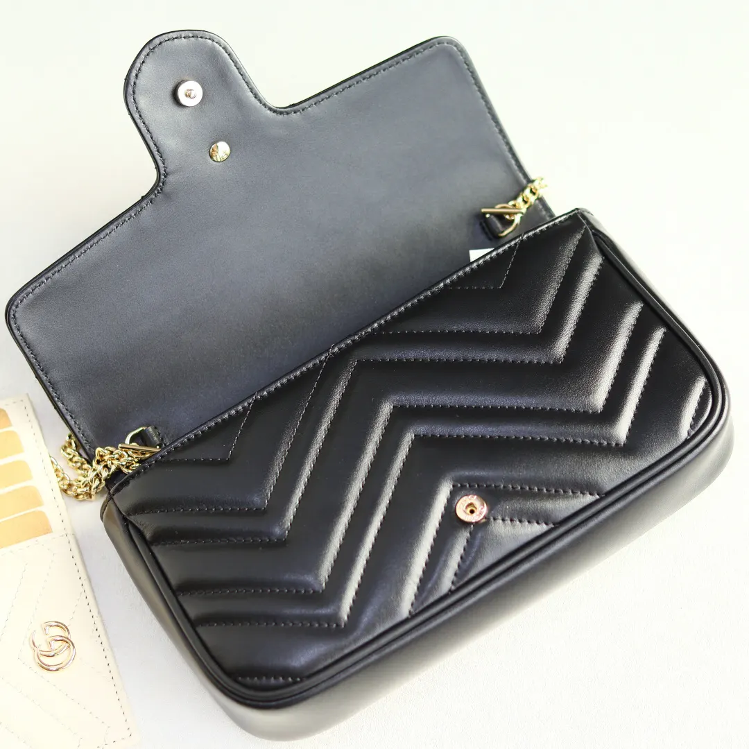 Gucci Marmont 牛皮 链条包 精致链条款