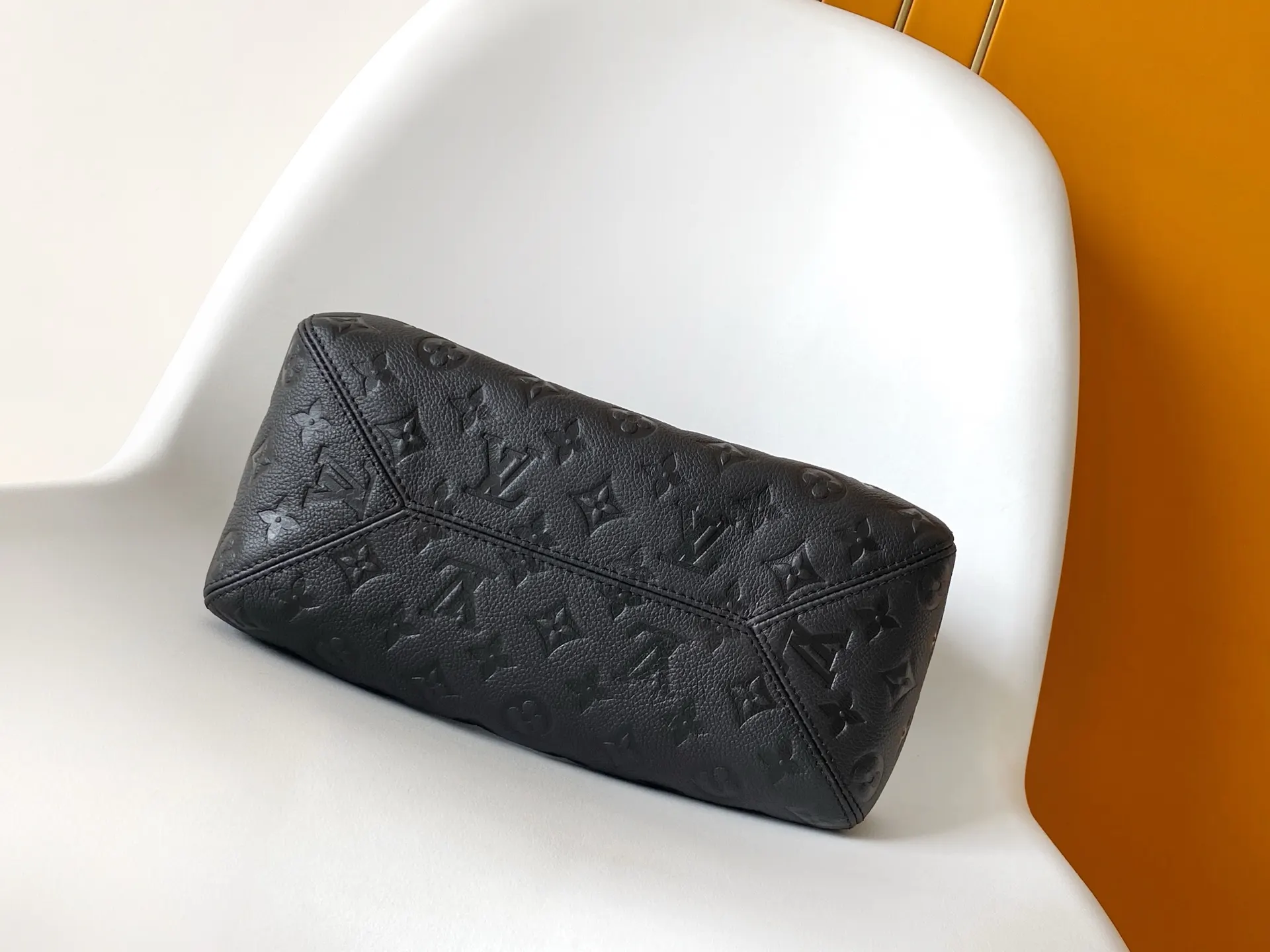 Louis Vuitton Black Gray Tote Bag Leather