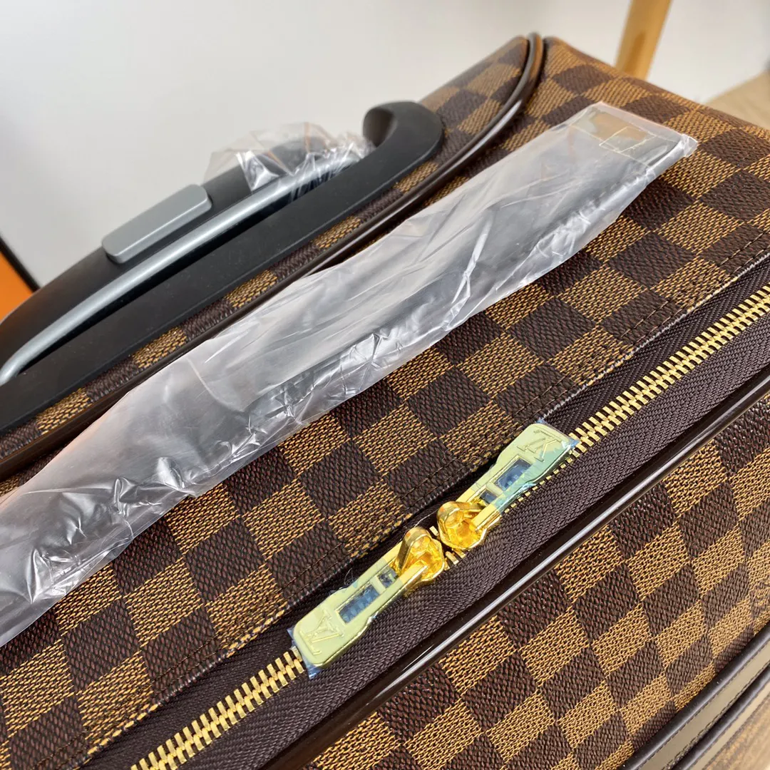 LV 老花 帆布 顏色 克格 老花 啡格 黑色花纹 行李箱 旅行拉杆款 輕便出行款