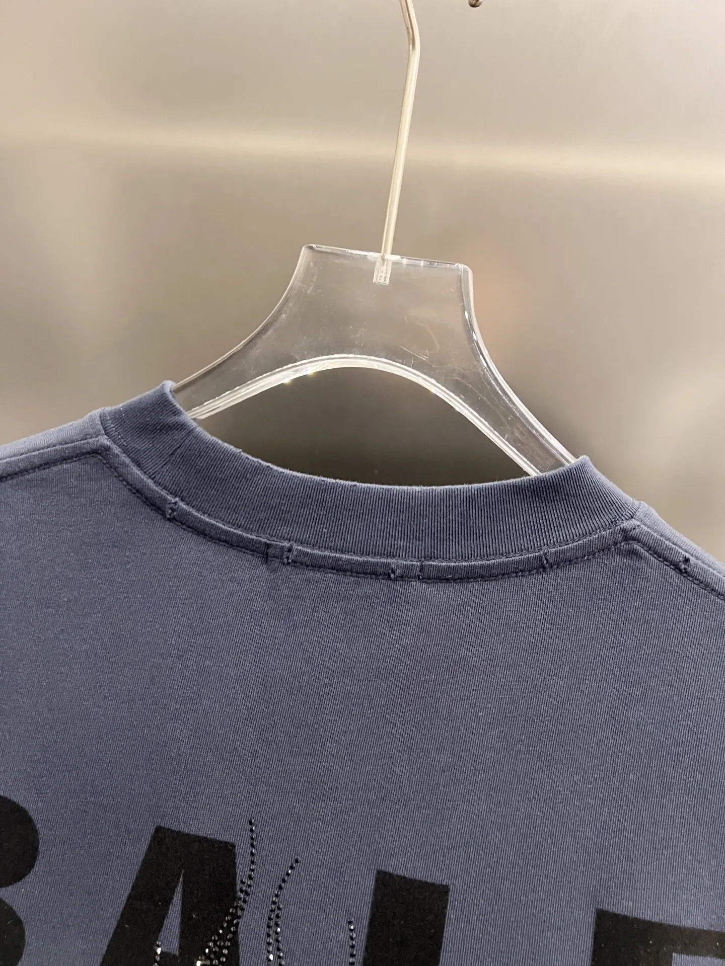 Balenciaga 黑色 Logo 短袖T恤 宽松休閒
