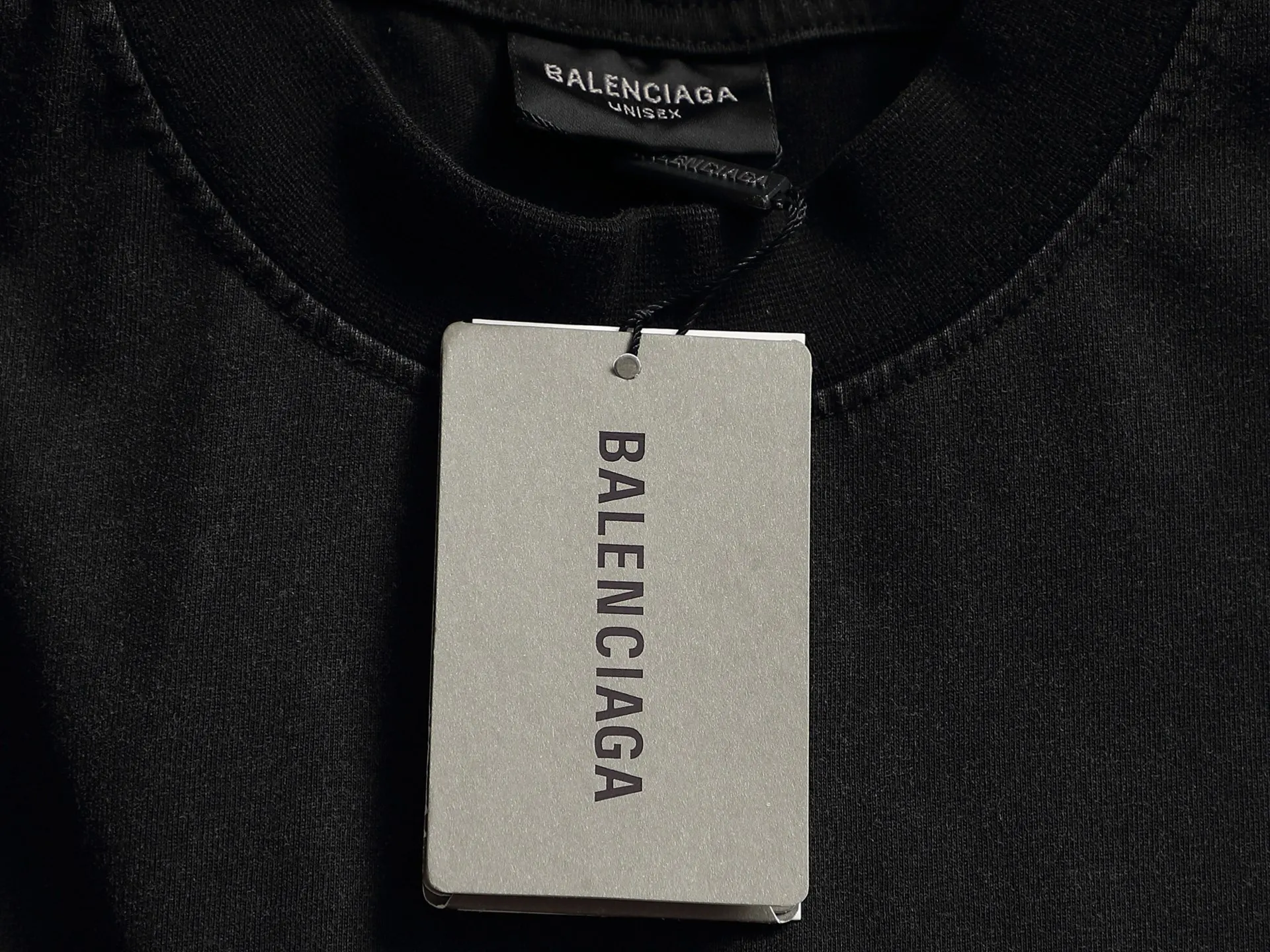 Balenciaga Black Logo Short Sleeve T-Shirt Street