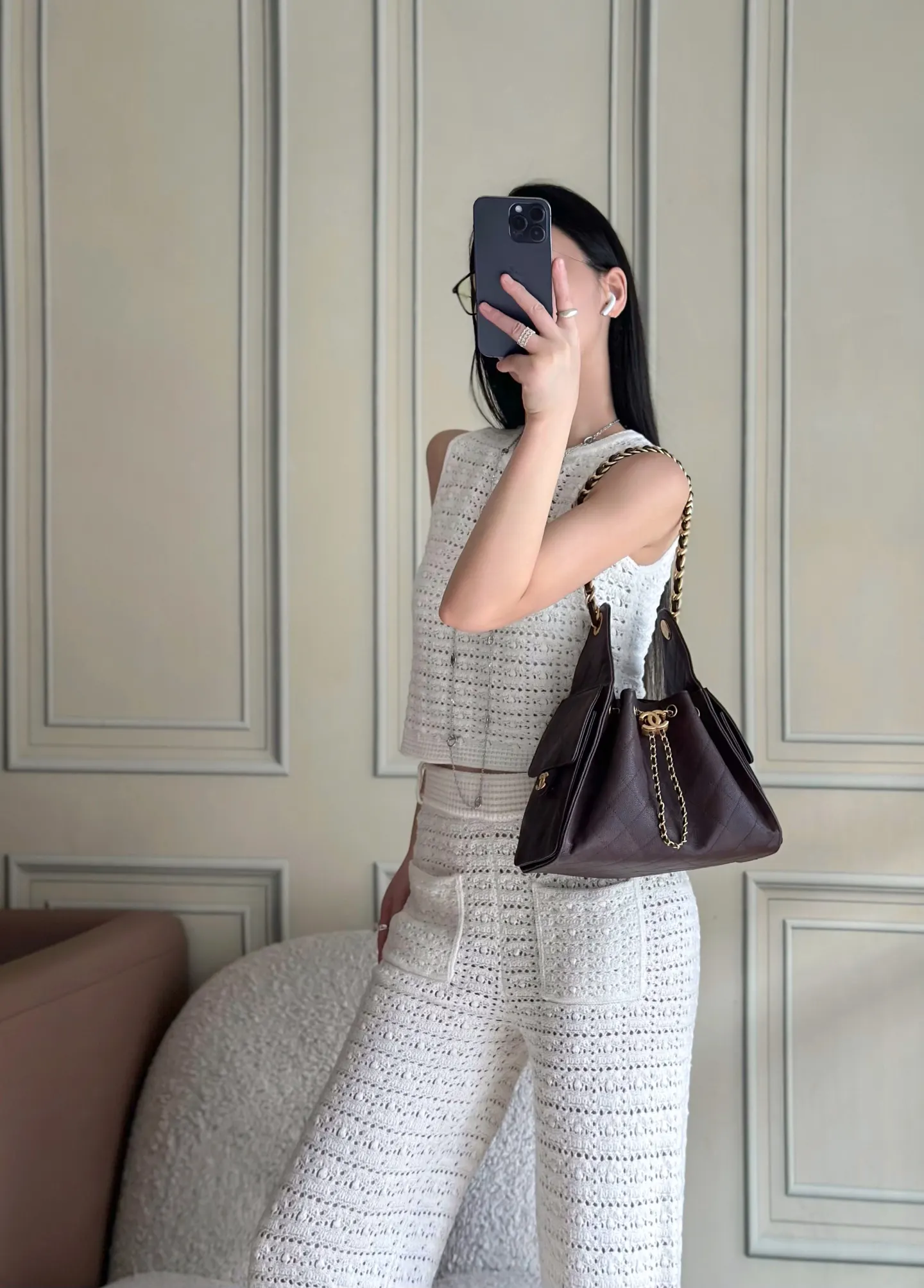 CHANEL Hobo 牛皮 腋下包 复古腋下背款