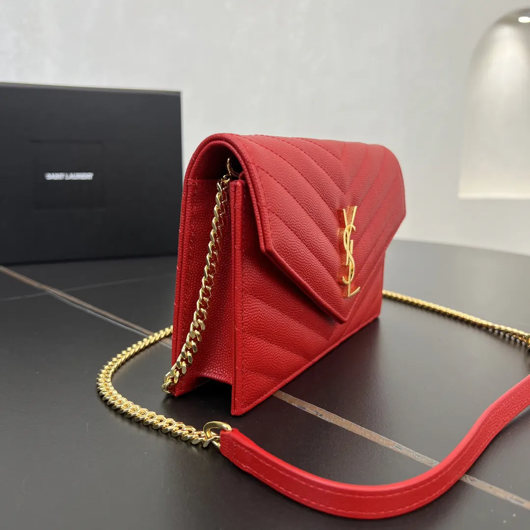 Gold Chain Bag Leather