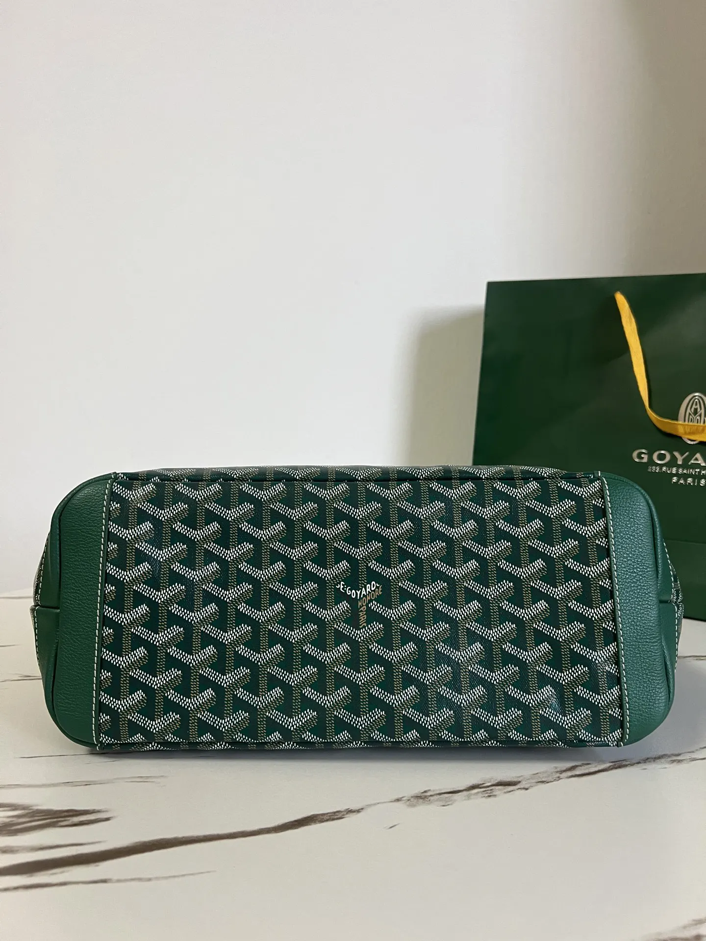 Goyard Green Tote Bag Leather