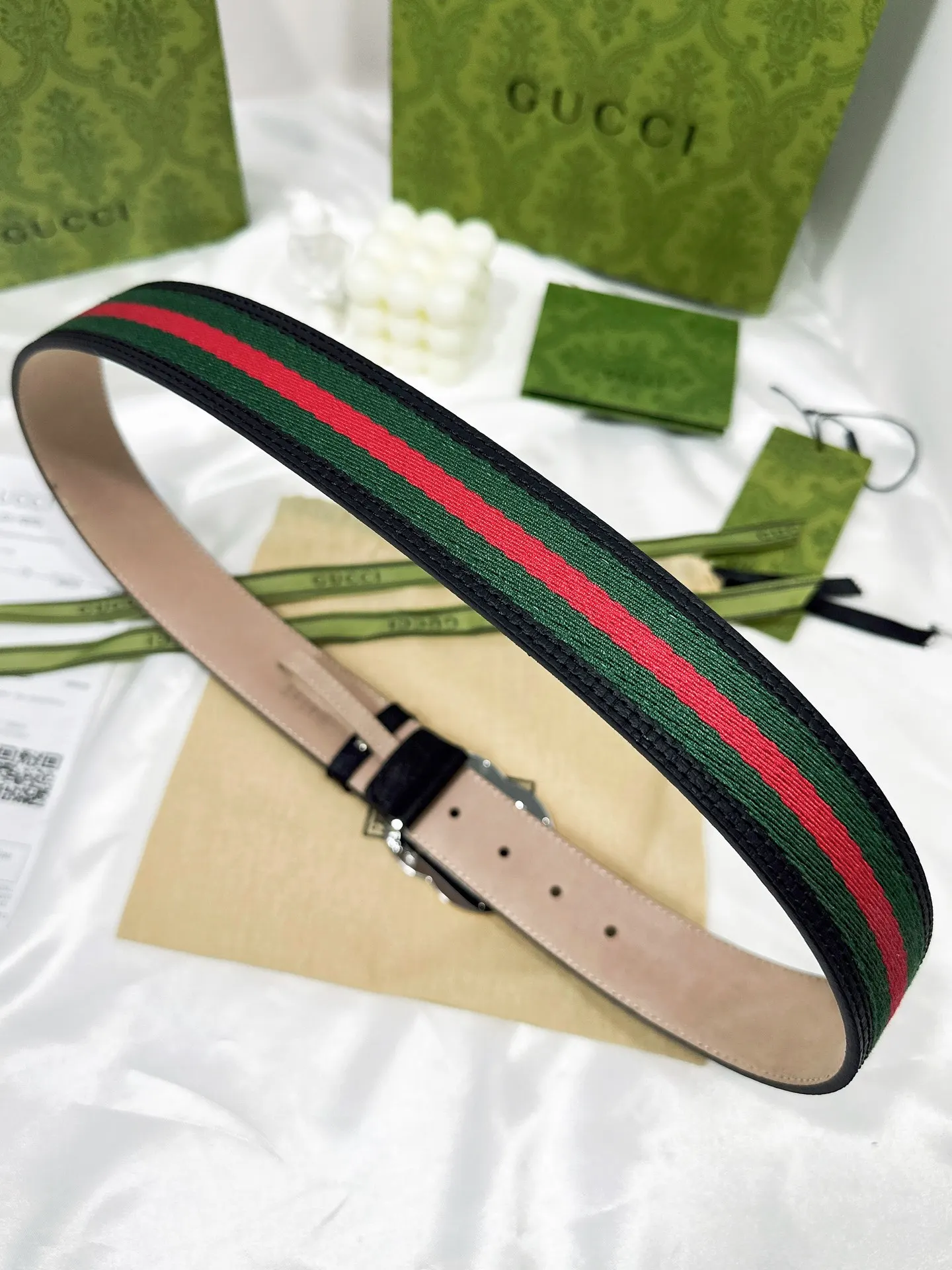 Gucci Double G Buckle Cowhide Double Sided Belt Business And Leisure