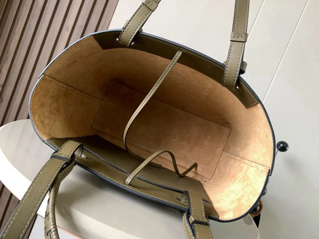 卡其 牛皮 中号牛皮革 Anagram Tote 手袋亚麻布拼接 托特包 大容量托特款(數字9) 卡其 牛皮 中号牛皮革 Anagram Tote 手袋亚麻布拼接 托特包 大容量托特款(數字9)