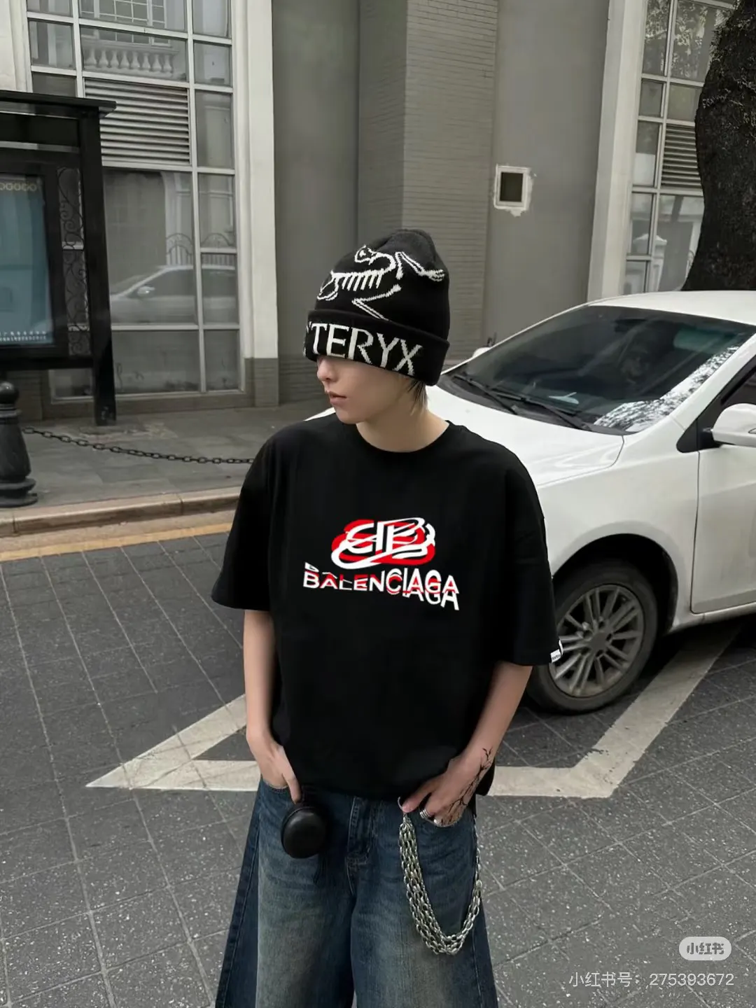 Balenciaga Bb Layered Logo Graphic Crew Neck T-Shirt In Black