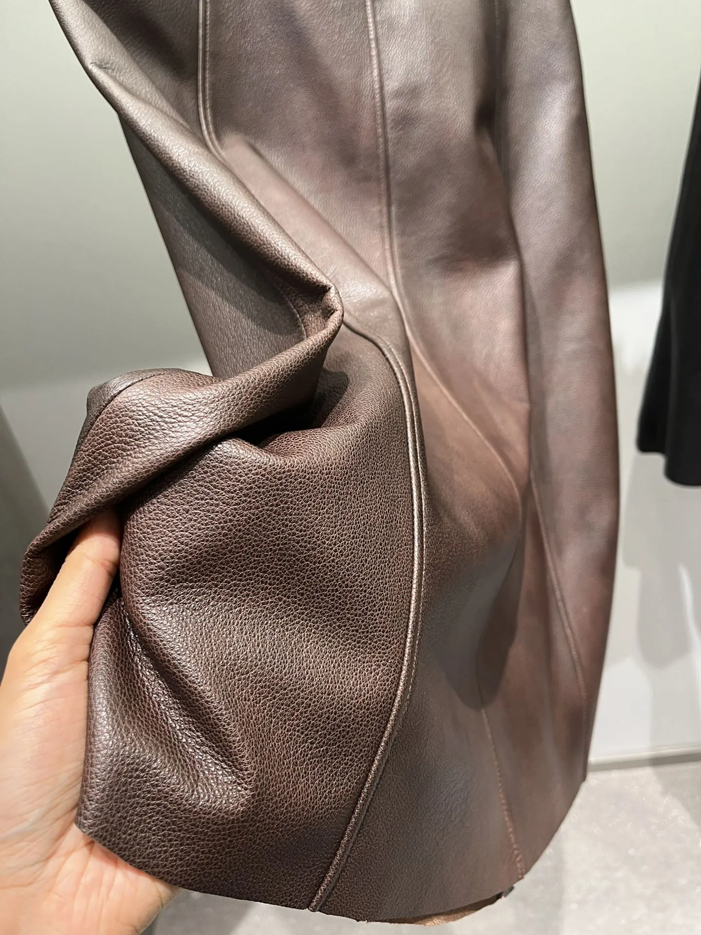 Prada 羊皮 半身裙 包臀修身