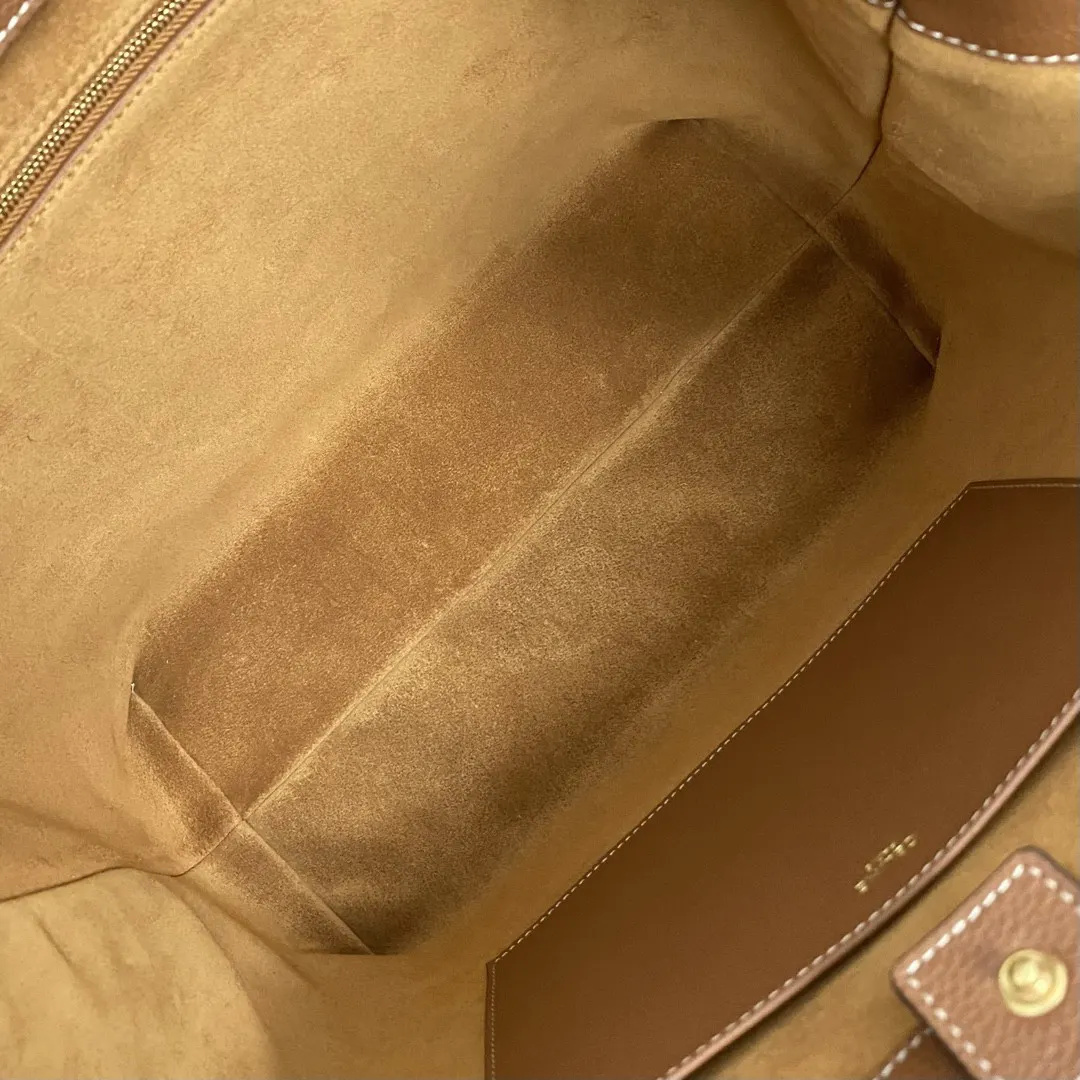Celine 牛皮 CABAS ANAIS 粒面牛皮革手 托特包 大容量托特款