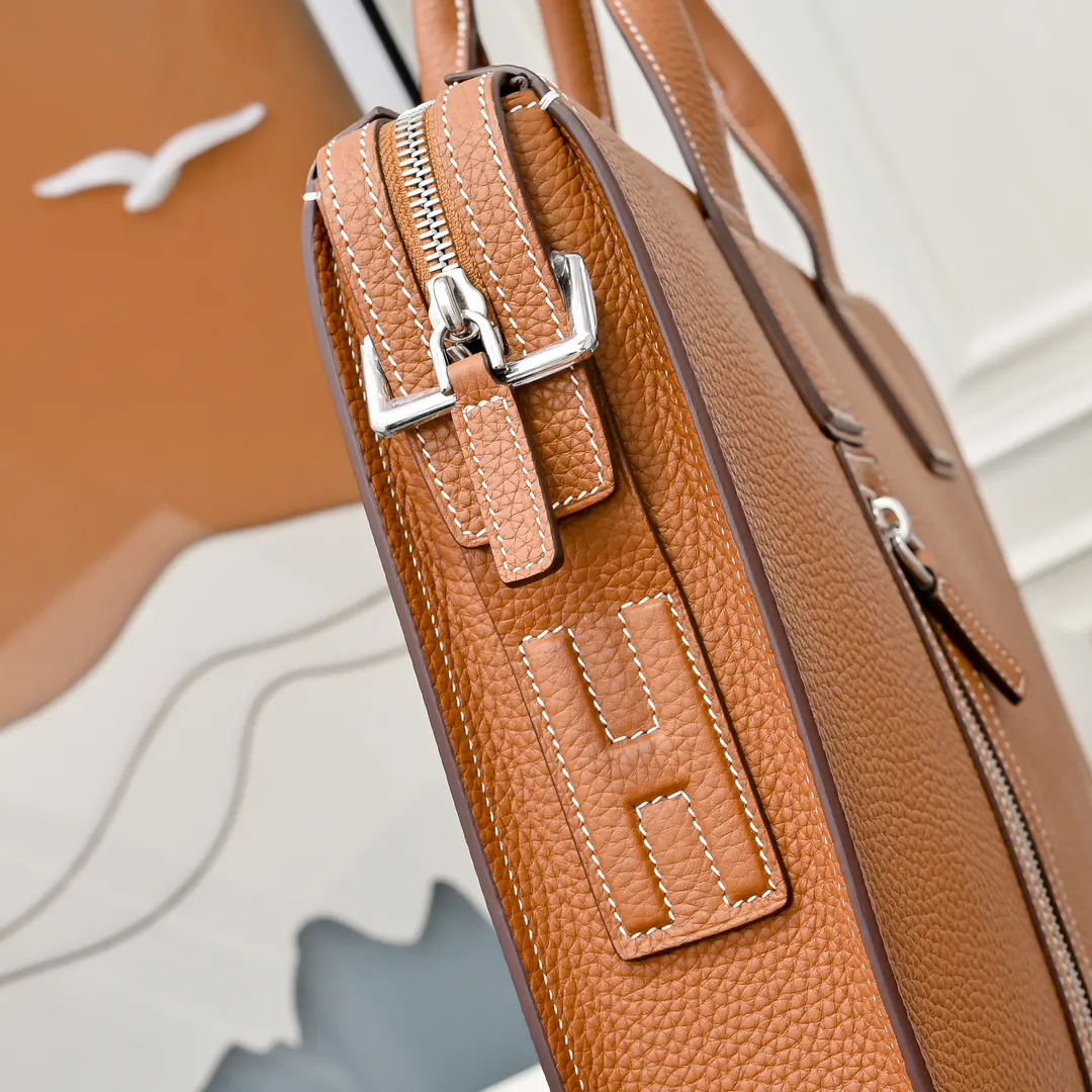Hermes Briefcase Business Commuter Leather