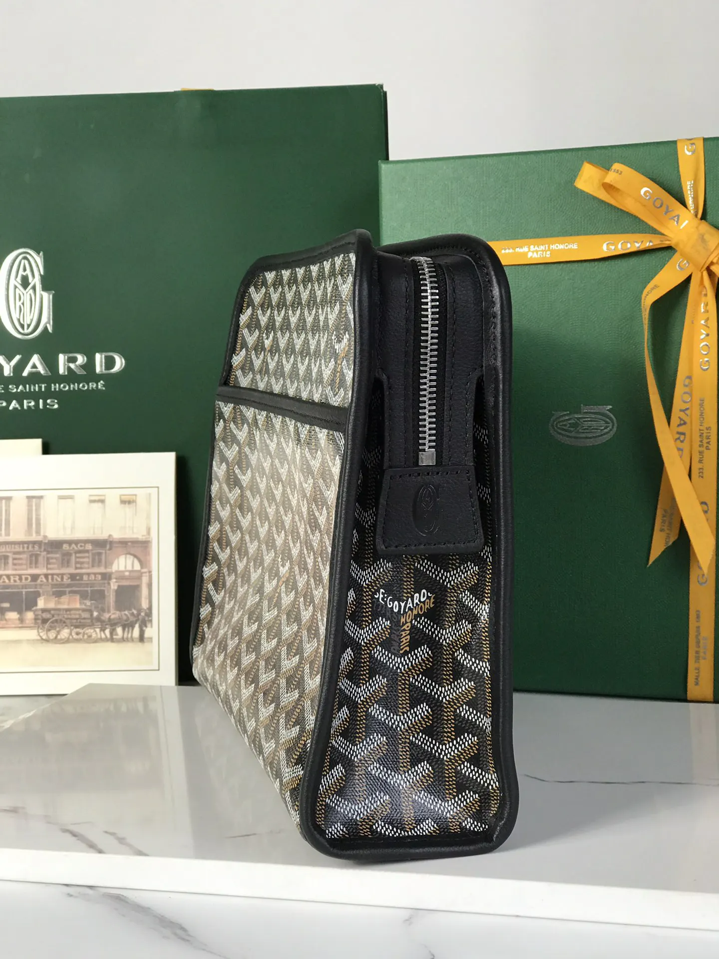 Goyard 黃色 牛皮 手拿包 精致手拿款