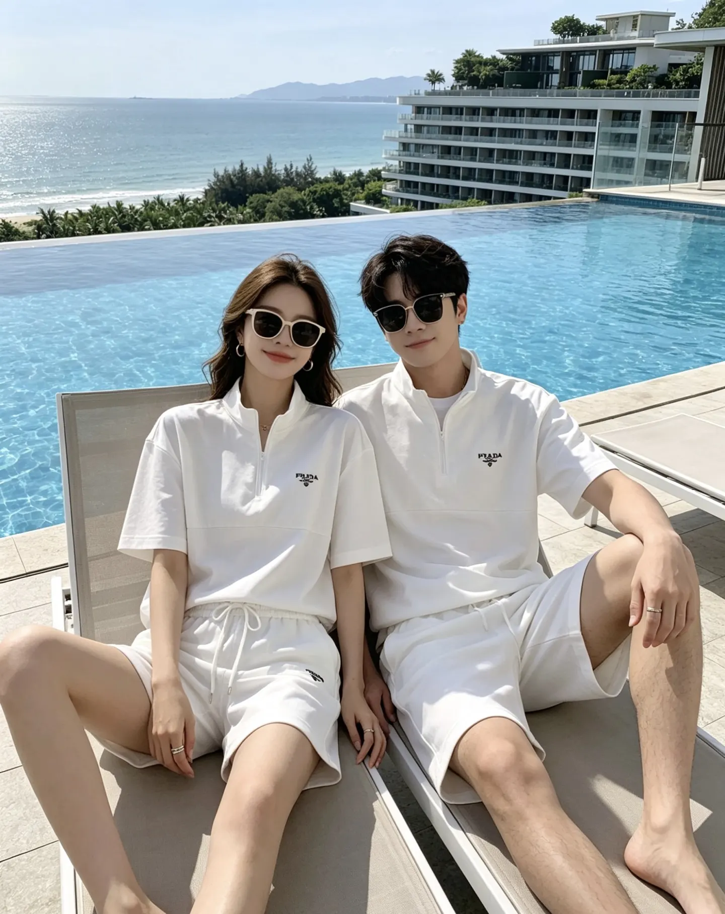 Prada Logo Embroidered Polo Shirt