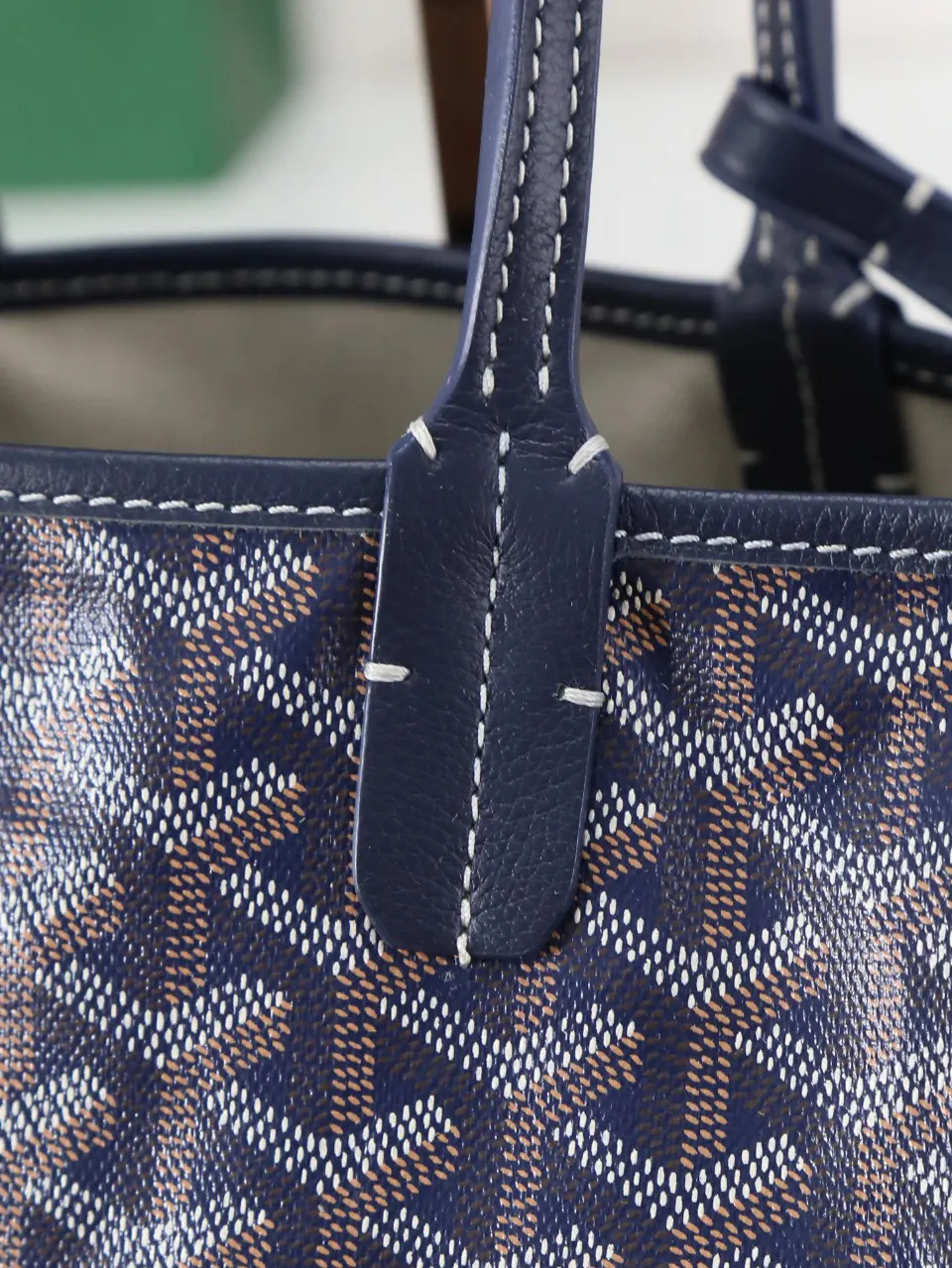 Goyard 蓝色 帆布 腋下包 复古腋下背款