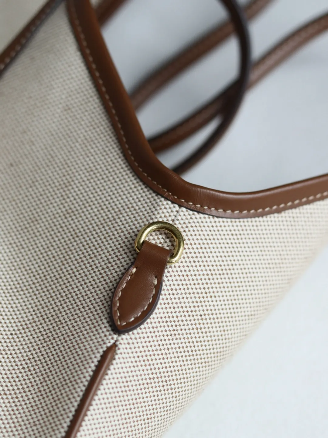 Gold Top Handle Bag Commuter Canvas