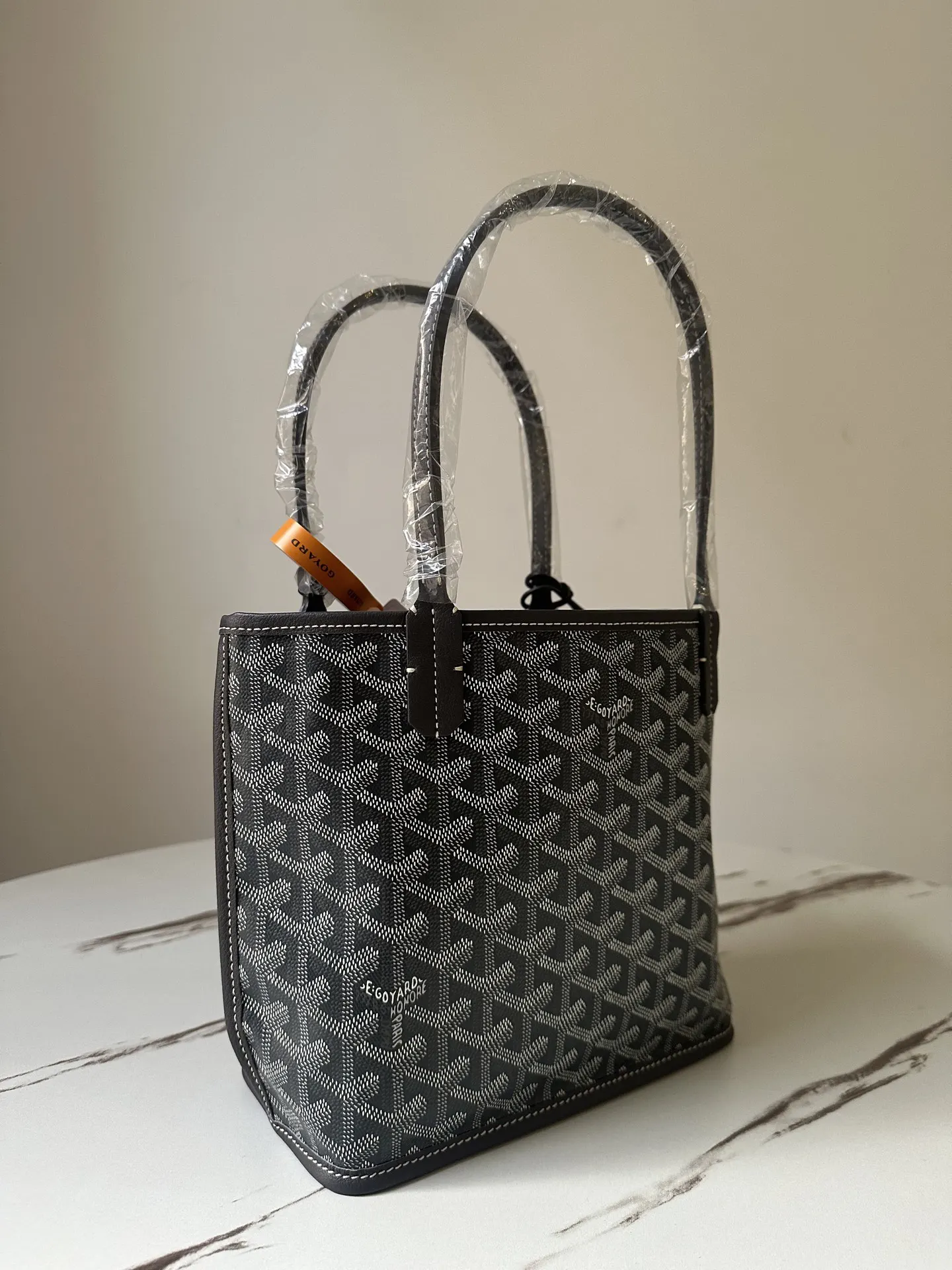 Goyard Gray Tote Bag Leather