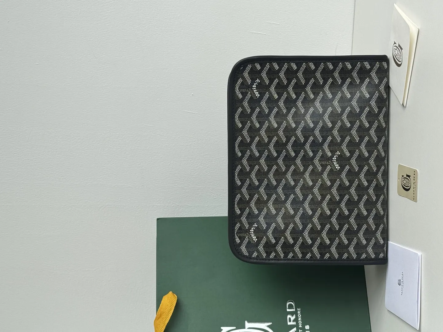 Goyard 黃色 牛皮 手拿包 精致手拿款