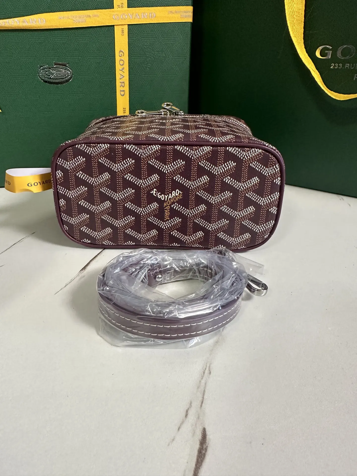 Goyard 黃色 小牛皮 化妝包 便携收納款