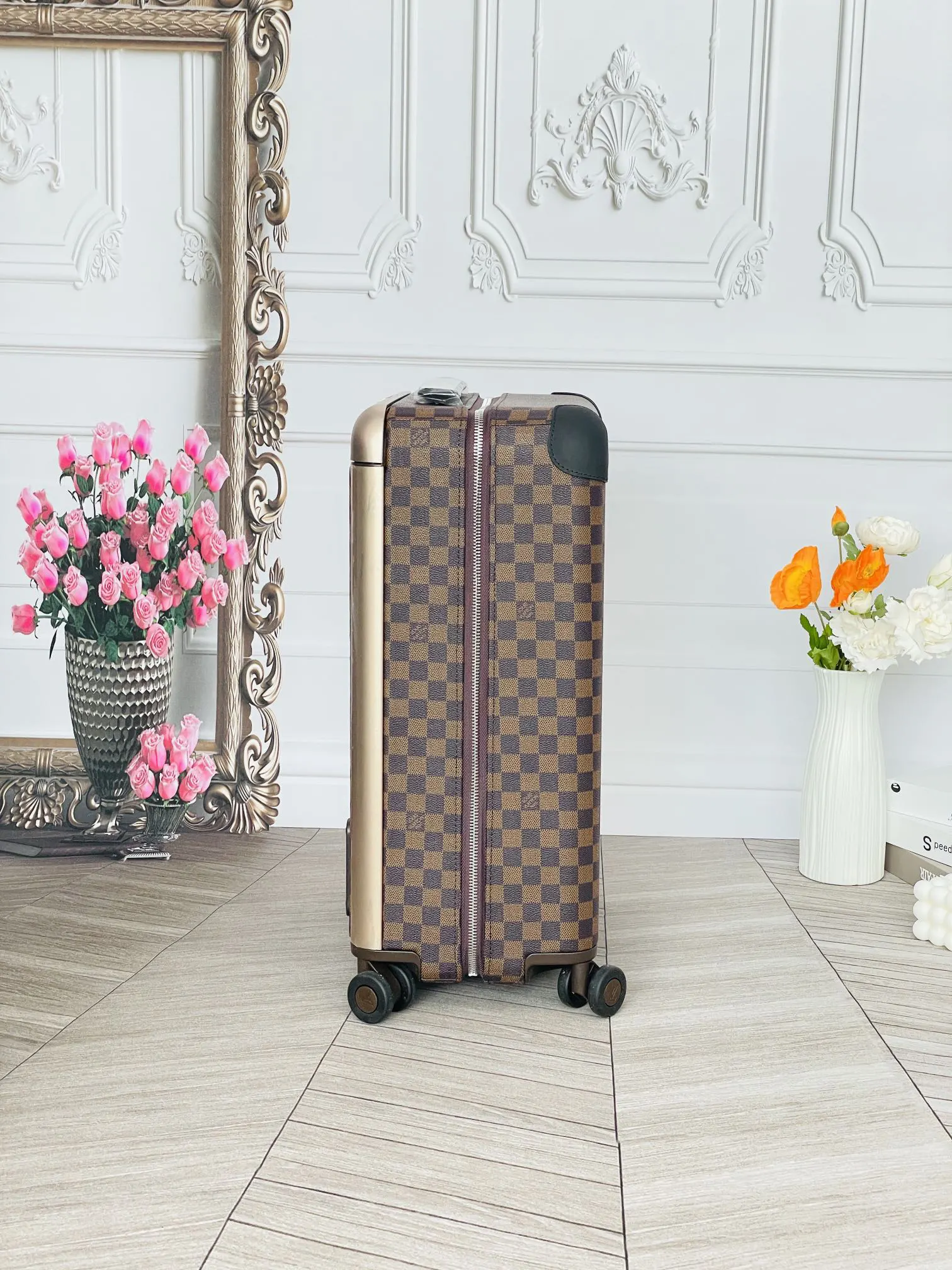 LV 老花 帆布 行李箱 旅行拉杆款 輕便出行款