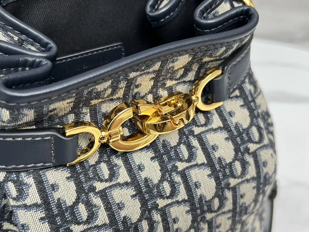 Dior Oblique老花牛皮水桶包 手提斜挎