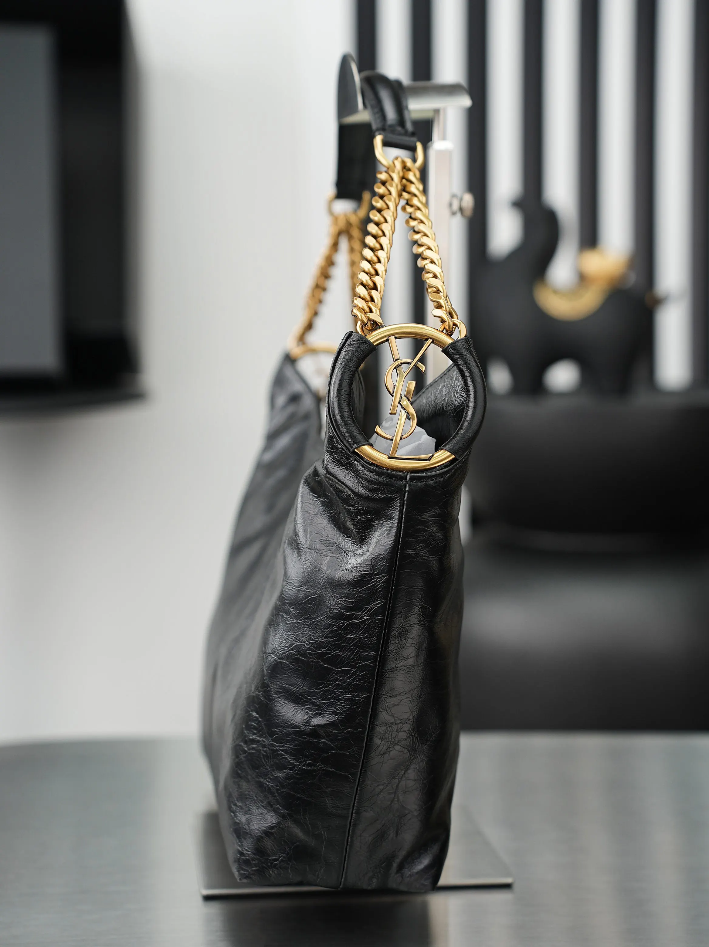 Black Hobo Shoulder Bag Vintage