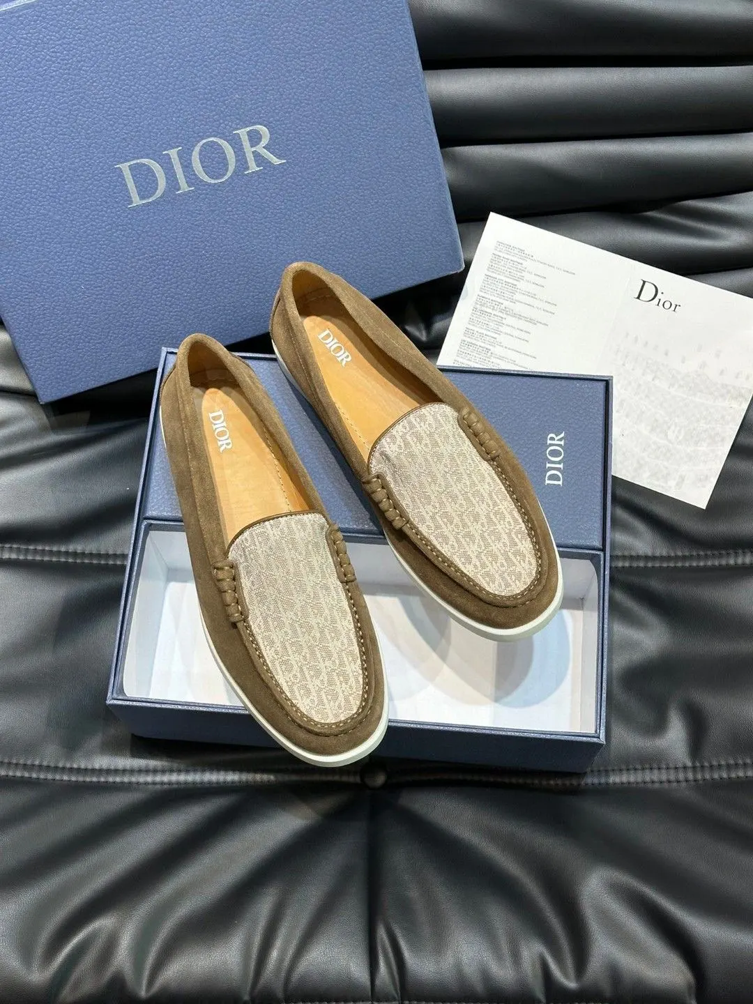 Dior Oblique 皮革 平底鞋