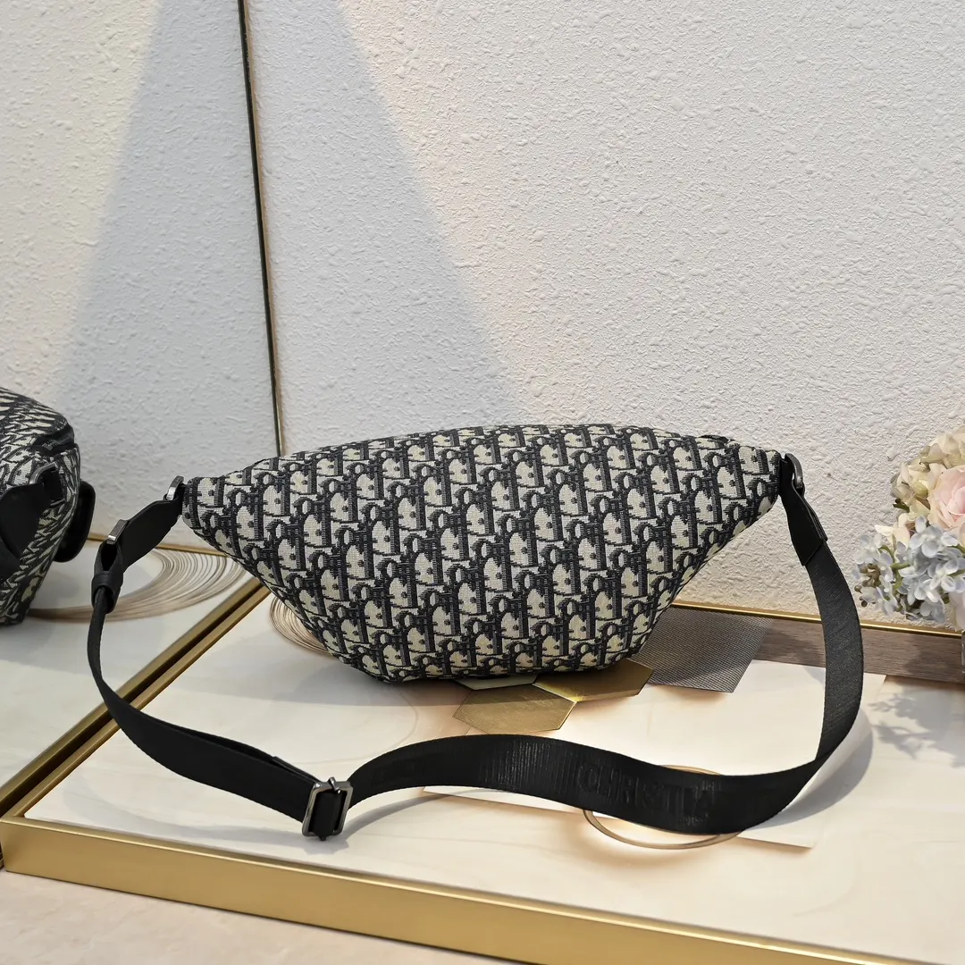 Black Beige Belt Bag Casual Fashion Leather