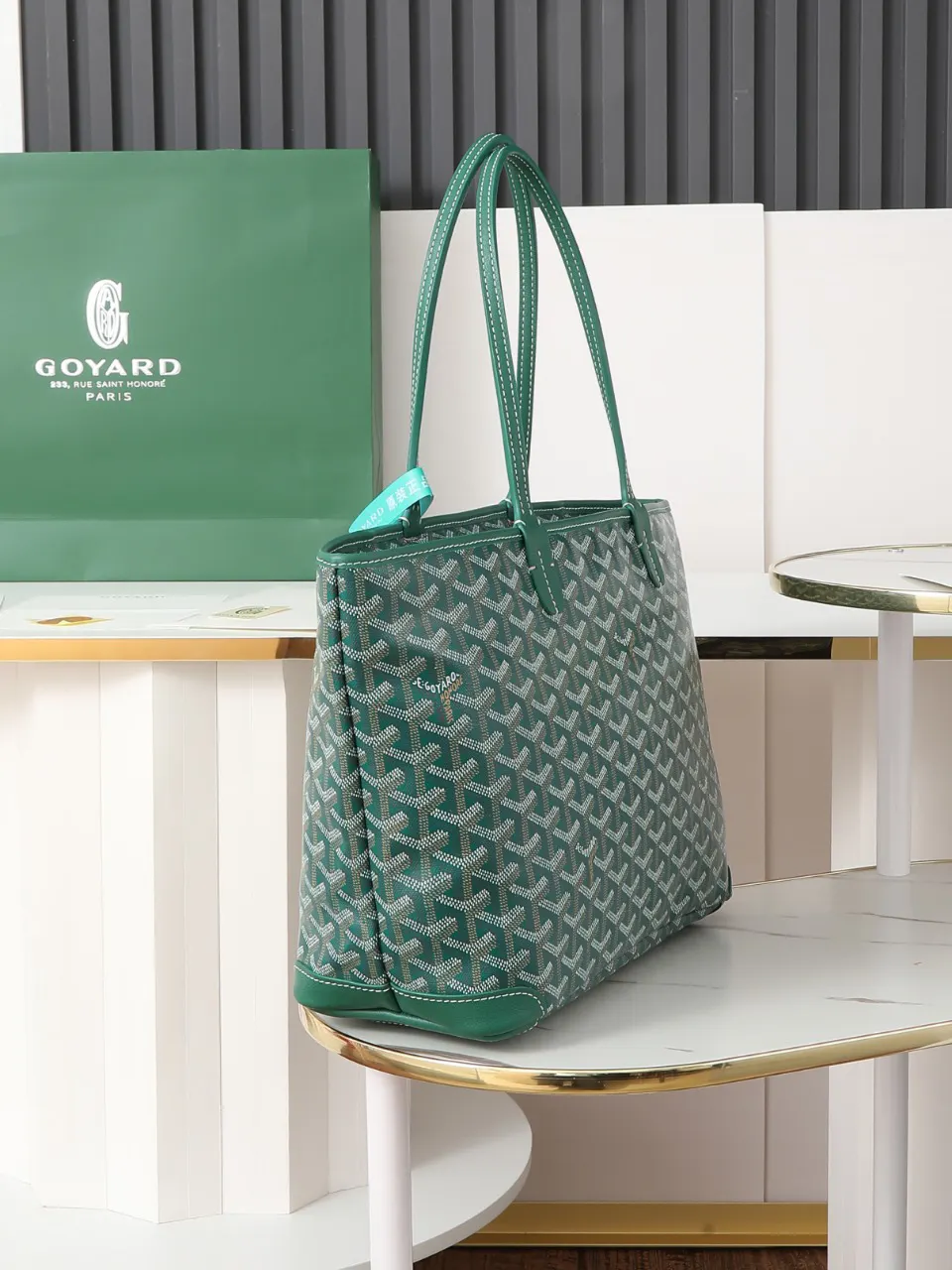 Goyard 绿色 皮革 托特包 大容量托特款