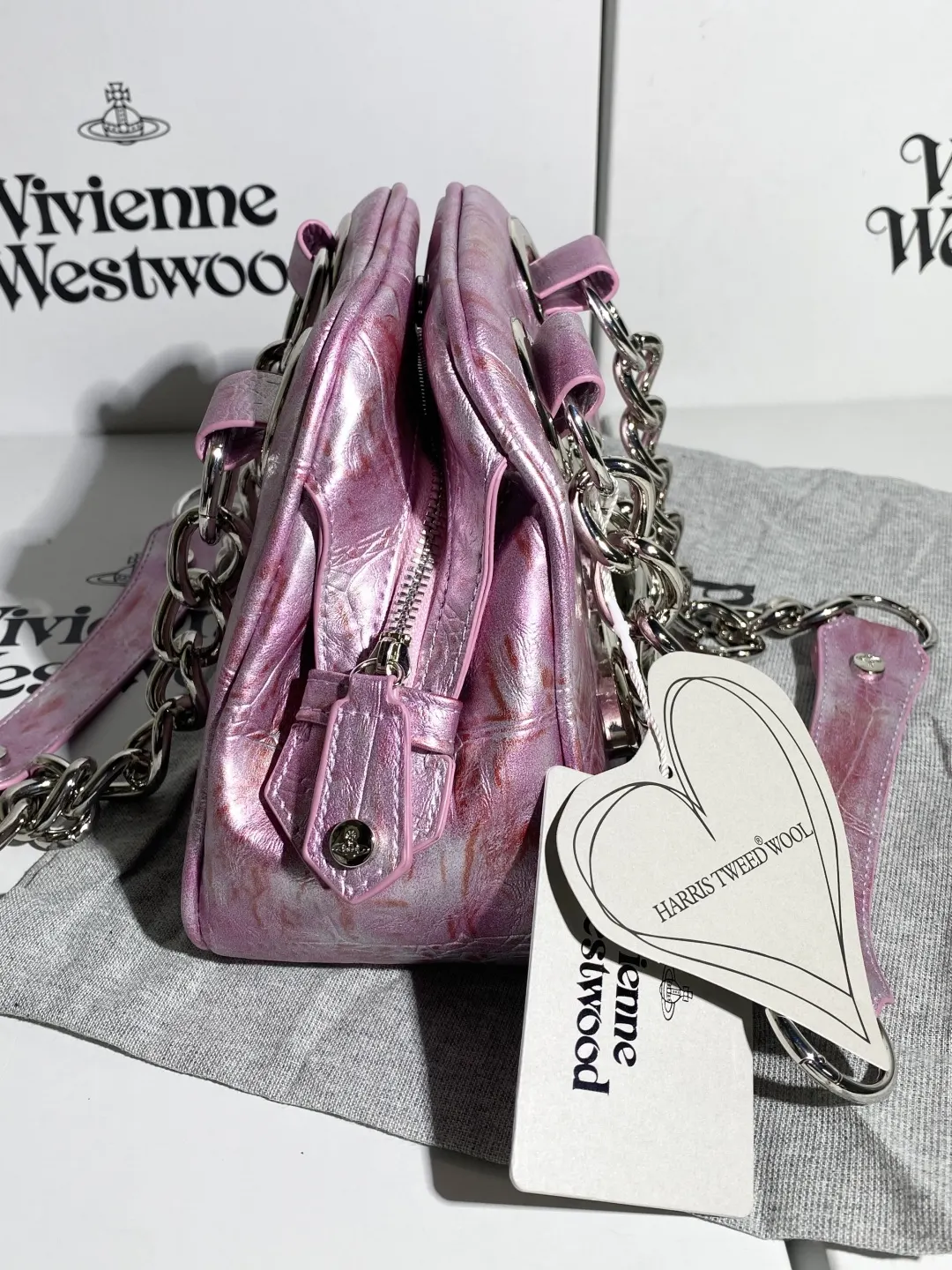 Pink Hobo Shoulder Bag Vintage