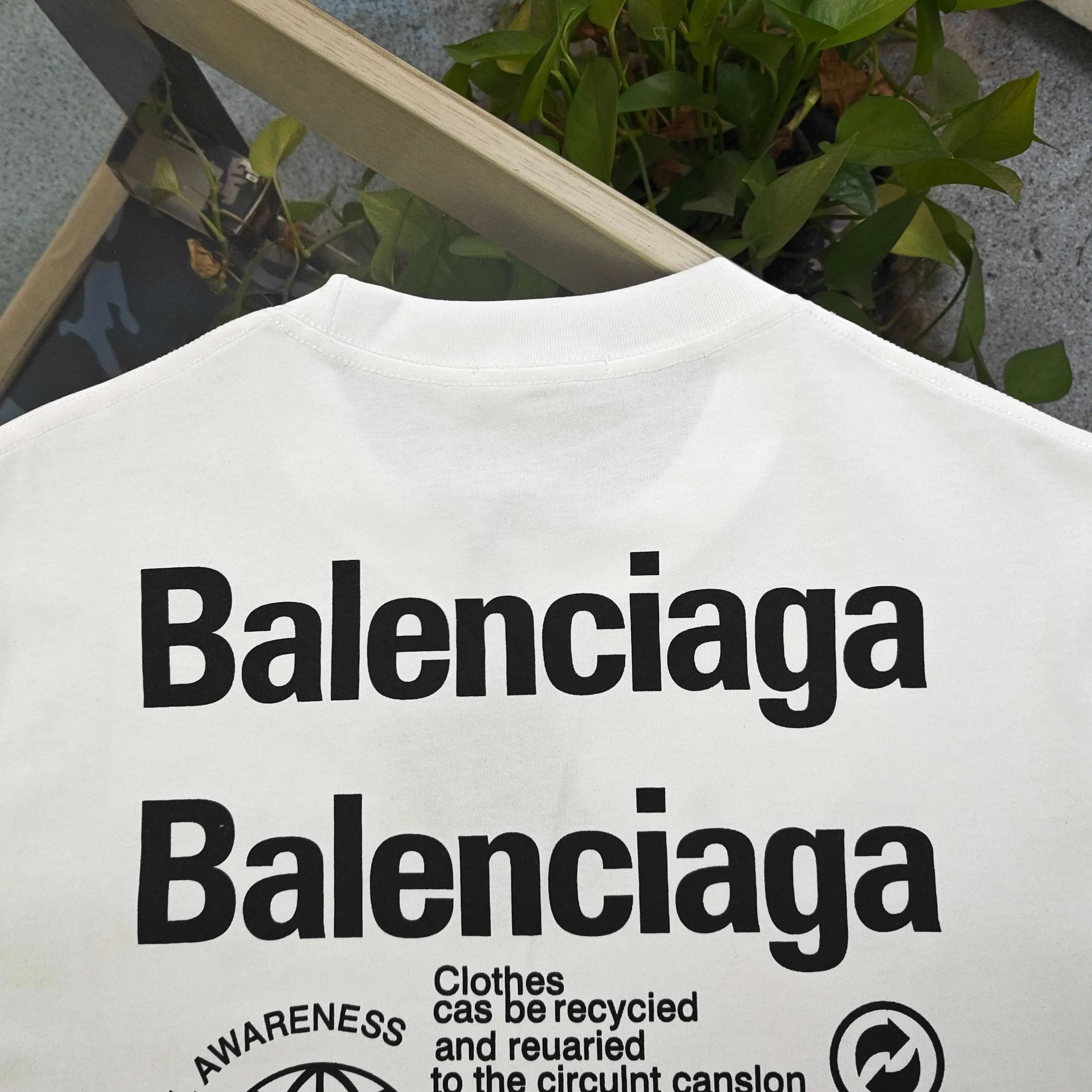 Balenciaga 黑色 纯棉 Logo 短袖T恤