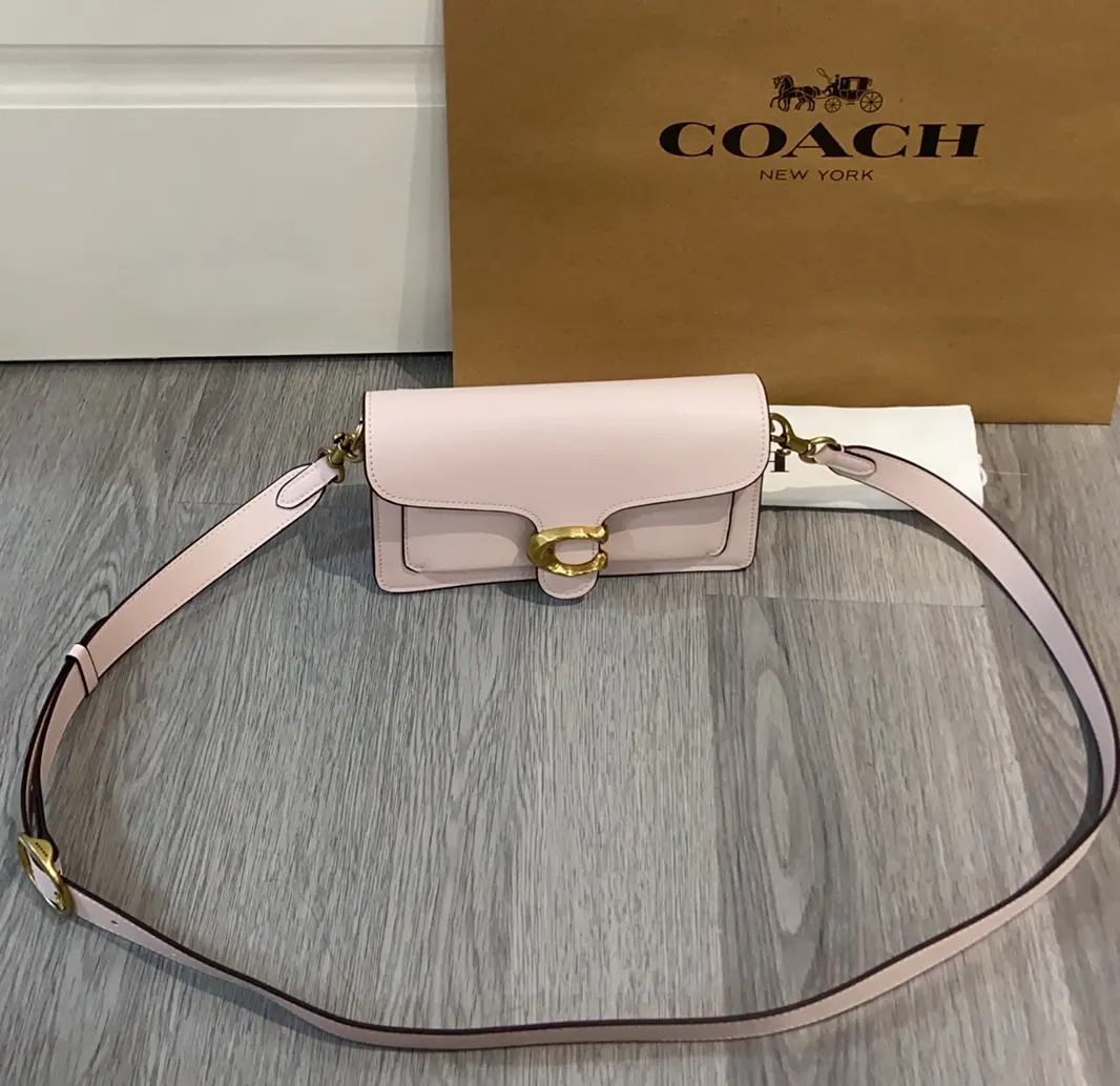 Coach 粉色 金色 牛皮 收纳包 旅行收纳款