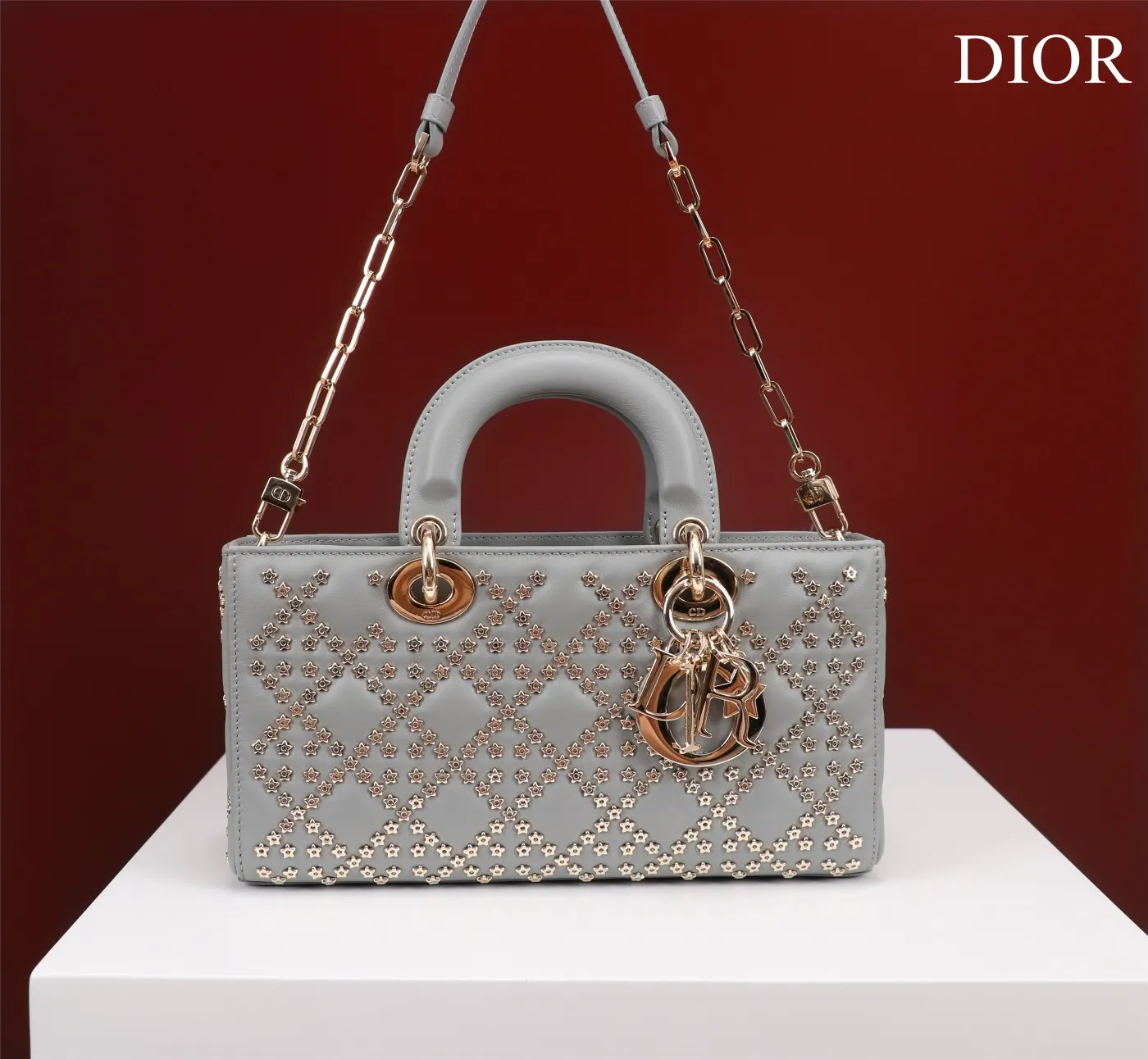 Dior 羊皮 进口 羊皮 纯手工戴妃包横版 手提包 通勤手提款