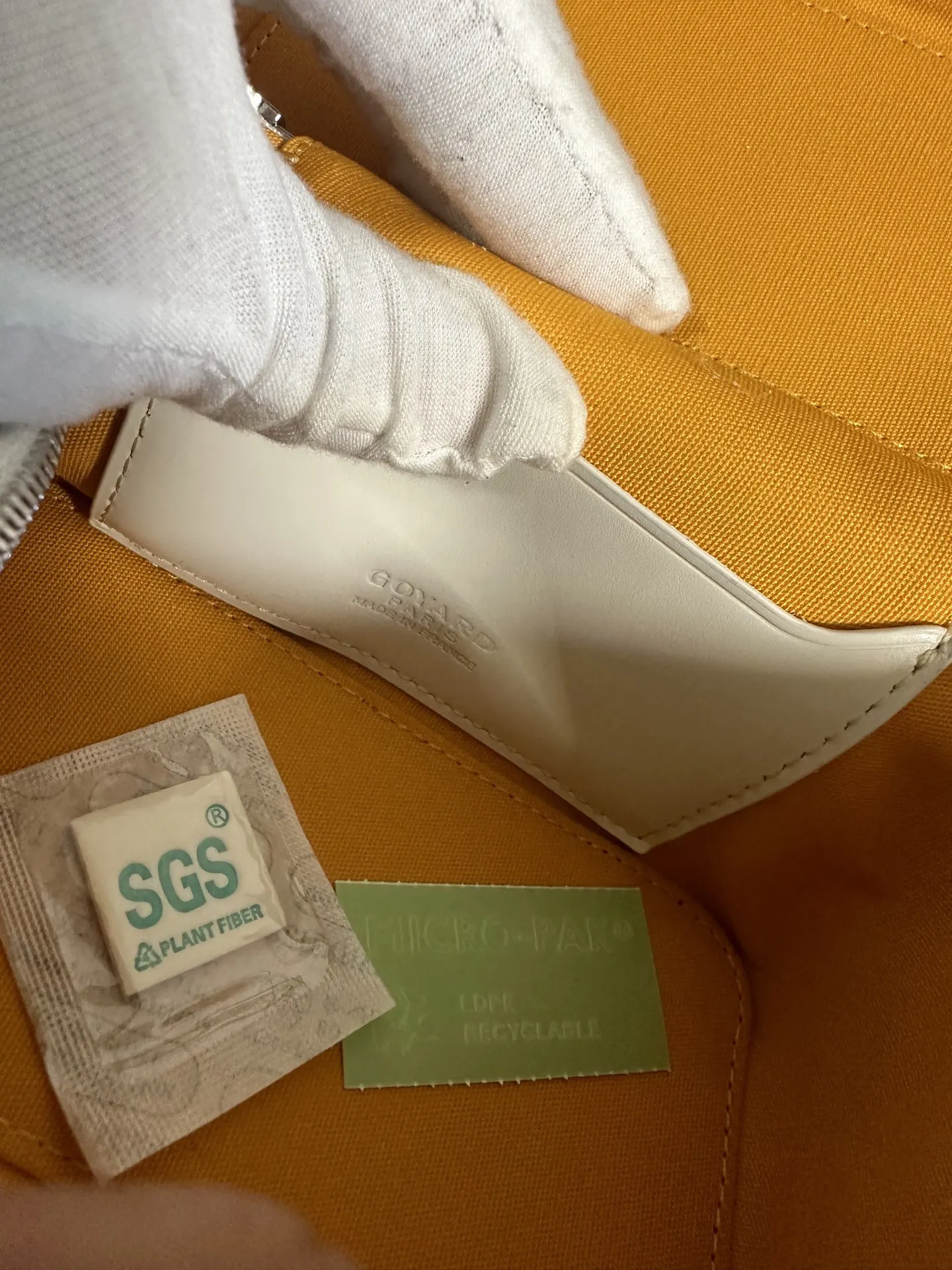 Goyard 黄色 小牛皮 化妆包 便携收纳款