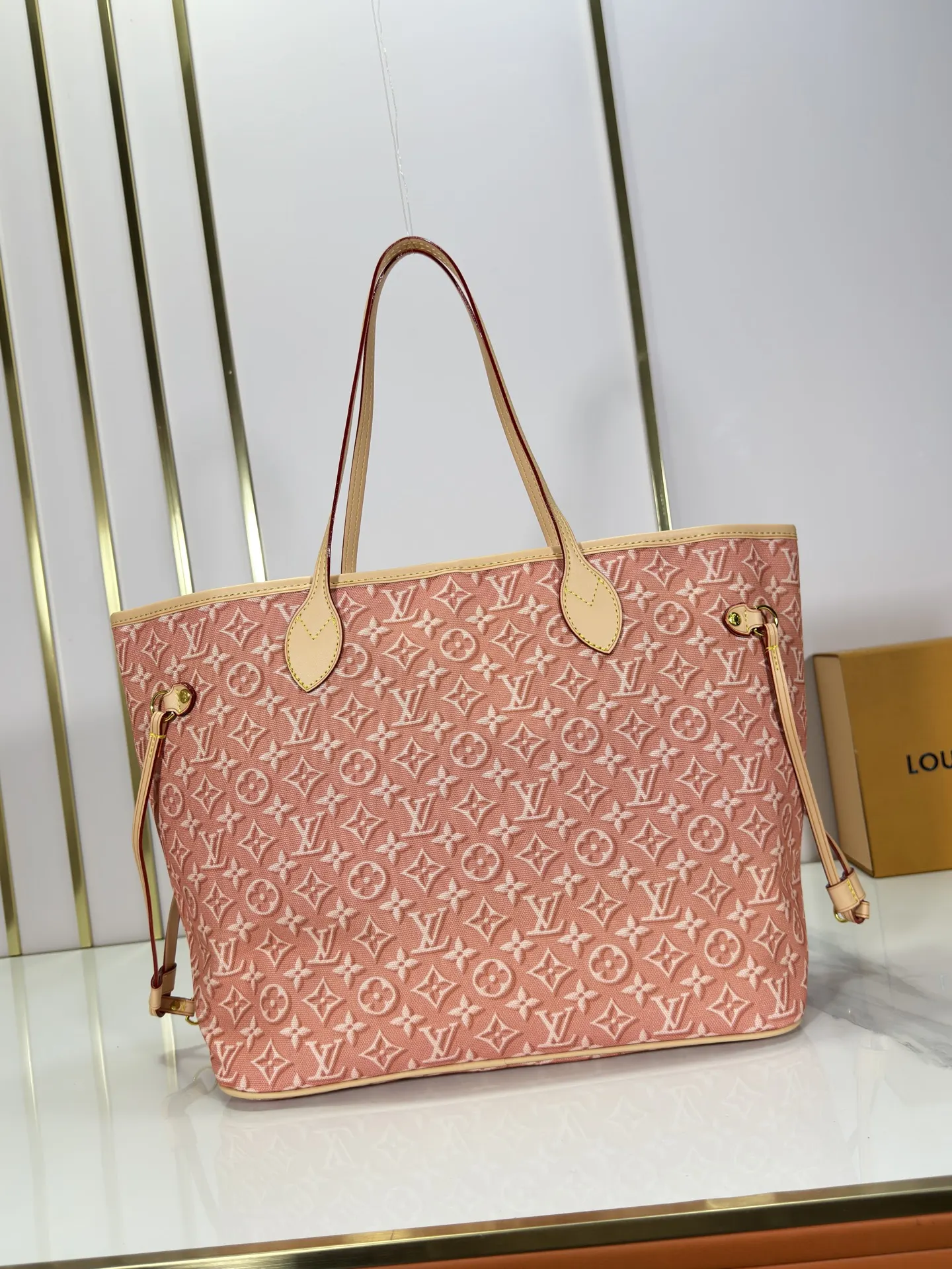 Neverfull 老花 牛仔 牛皮 收纳包 旅行收纳款