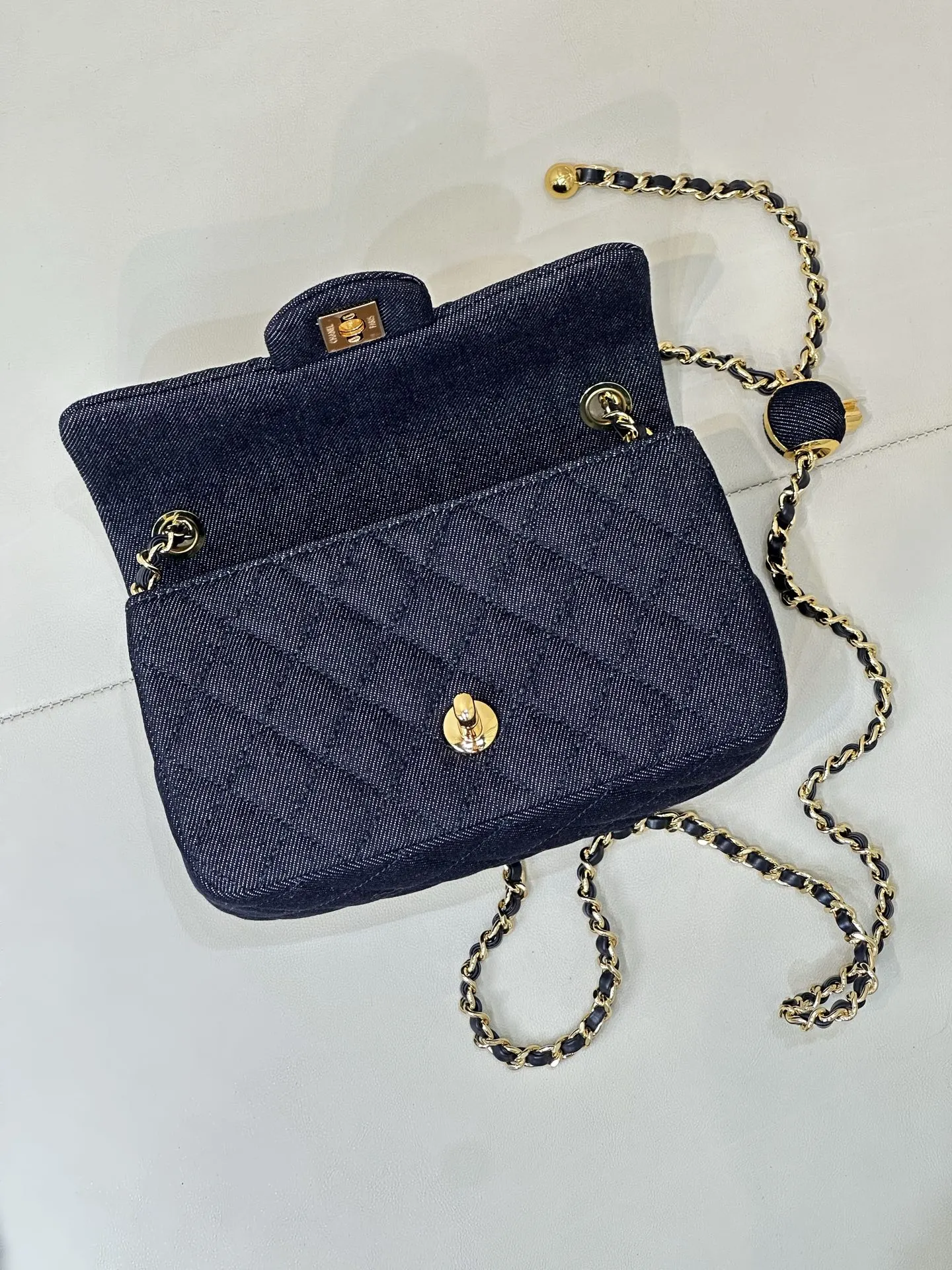 CHANEL 牛仔 丹宁 鏈條包 精致鏈條款