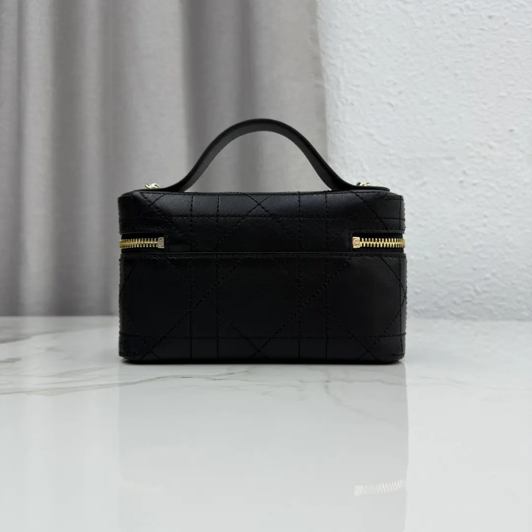 Dior 黑色 金色 羊皮 链条包 精致链条款
