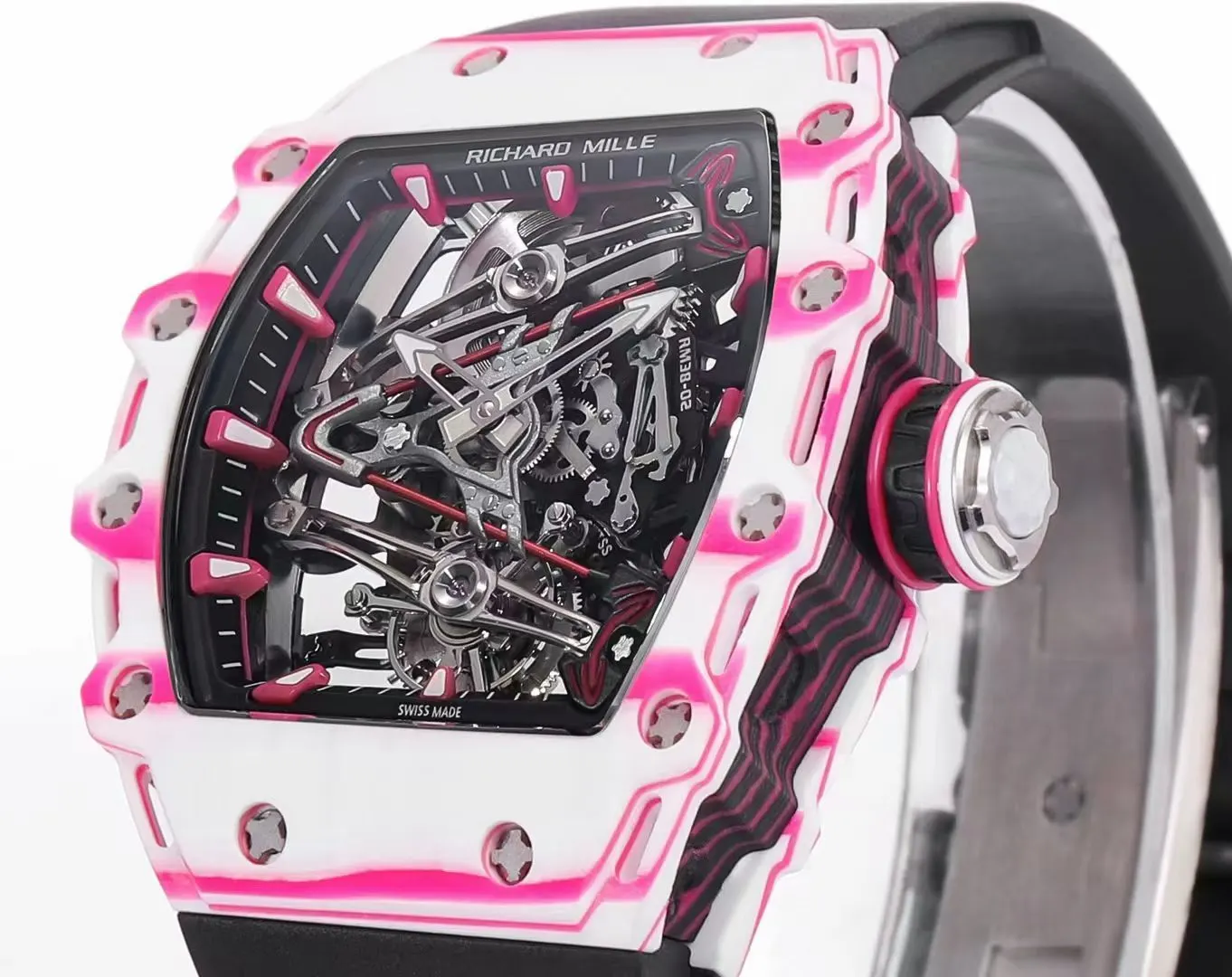Richard Mille 白色 紅色 手錶 經典腕表款