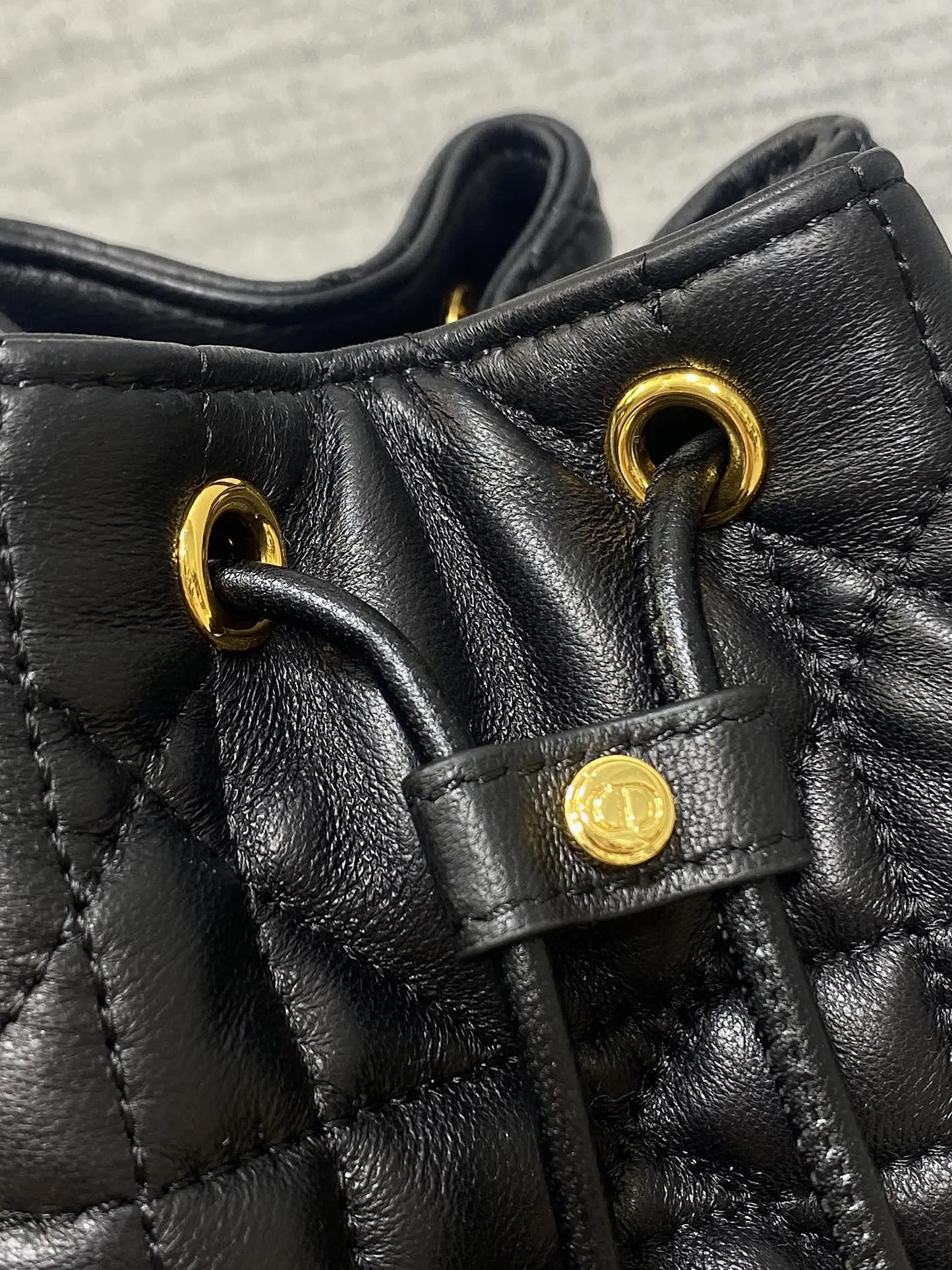 Dior Caro Leather Bucket Bag