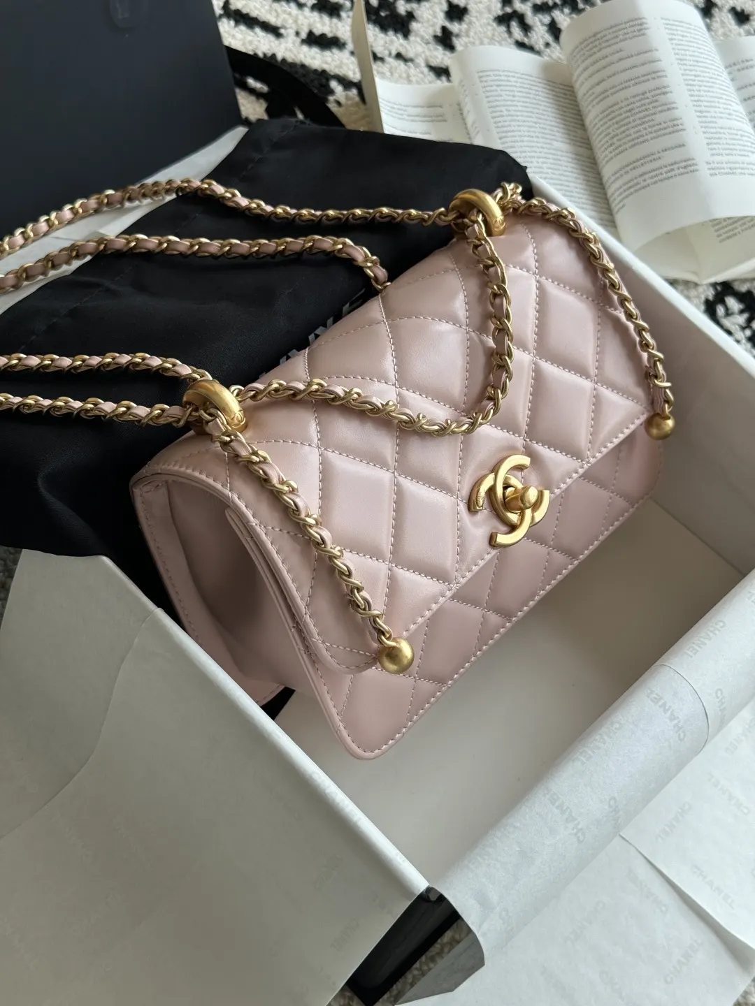 Gold Chain Bag Leather