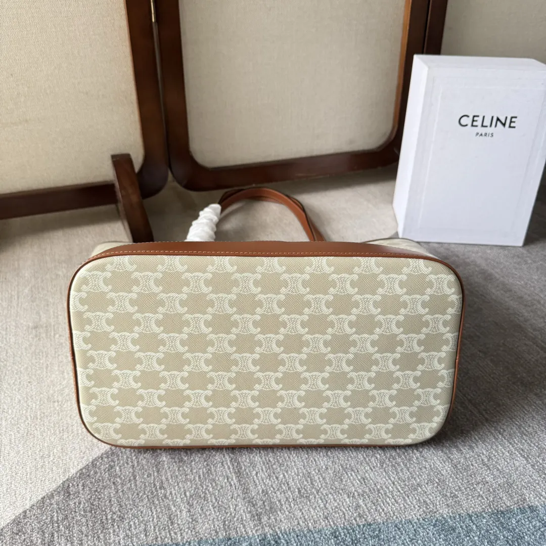 Gold Monogram Tote Bag Leather