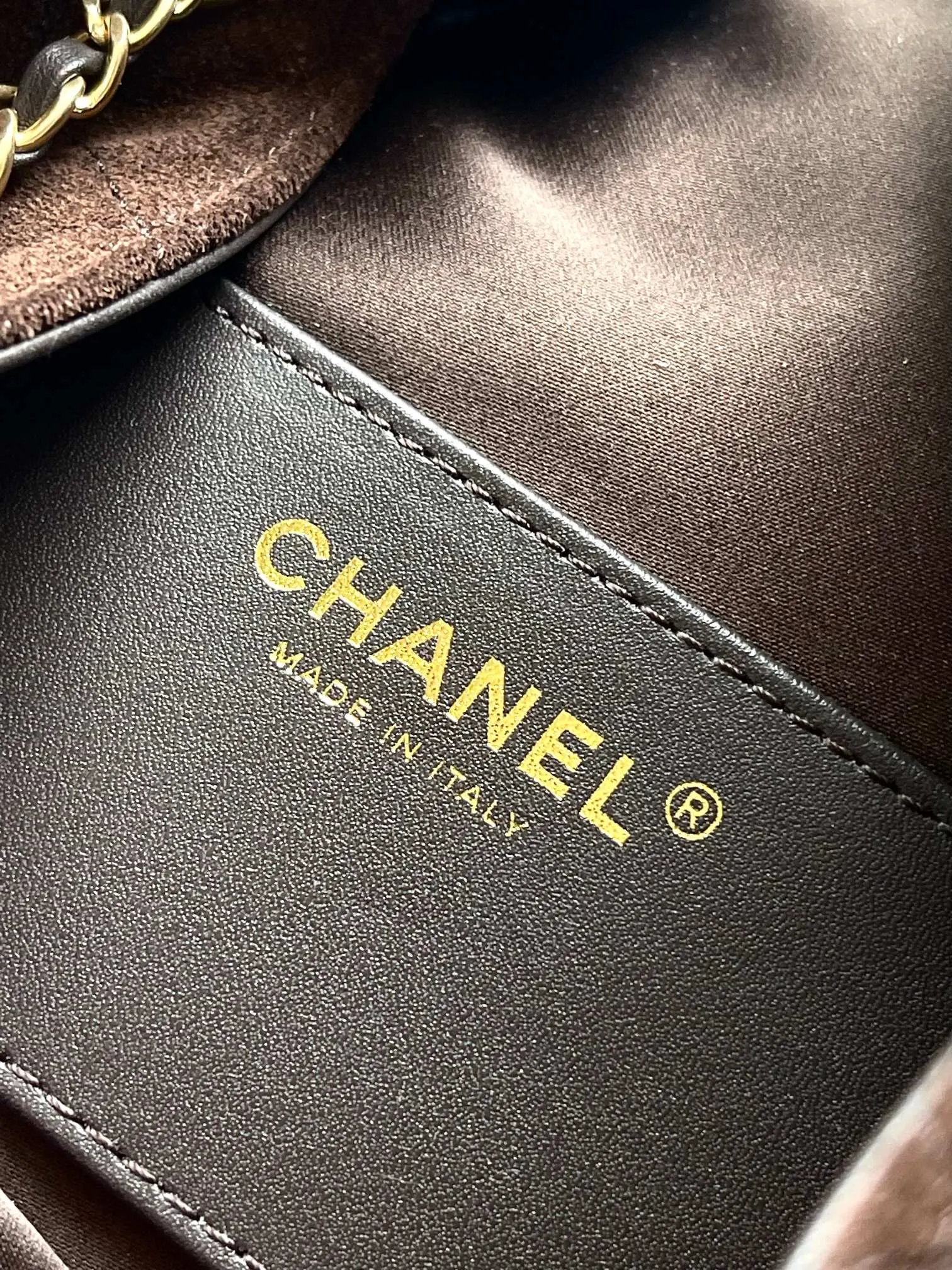 Chanel 棕色牛皮Hobo腋下包 复古