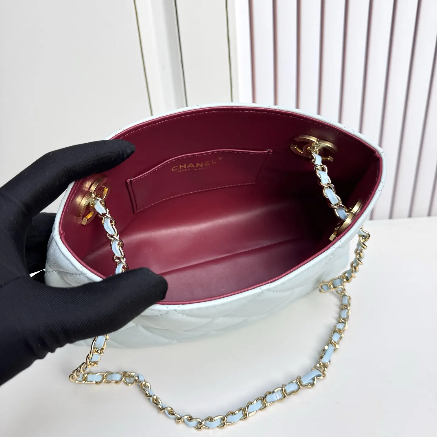 CHANEL 金色 羊皮 鏈條包 精致鏈條款