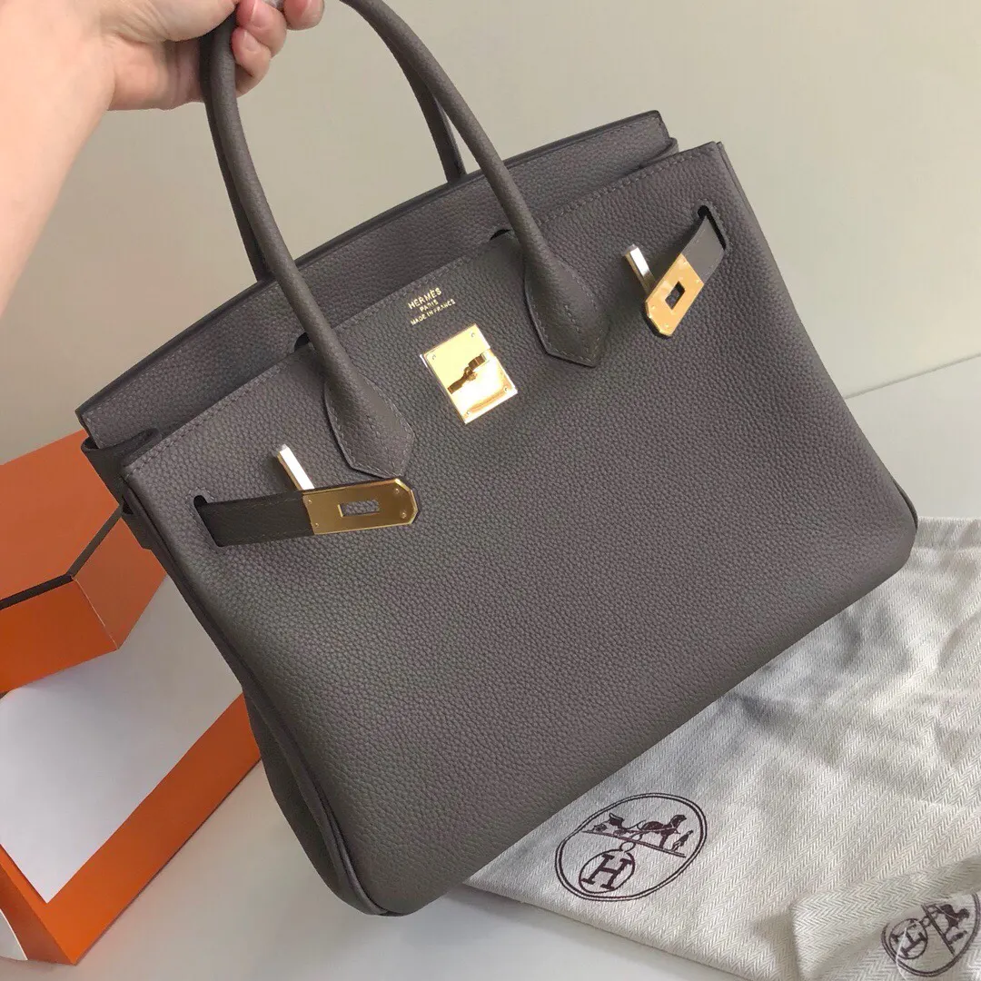 Birkin 荔枝纹 手提包 通勤手提款