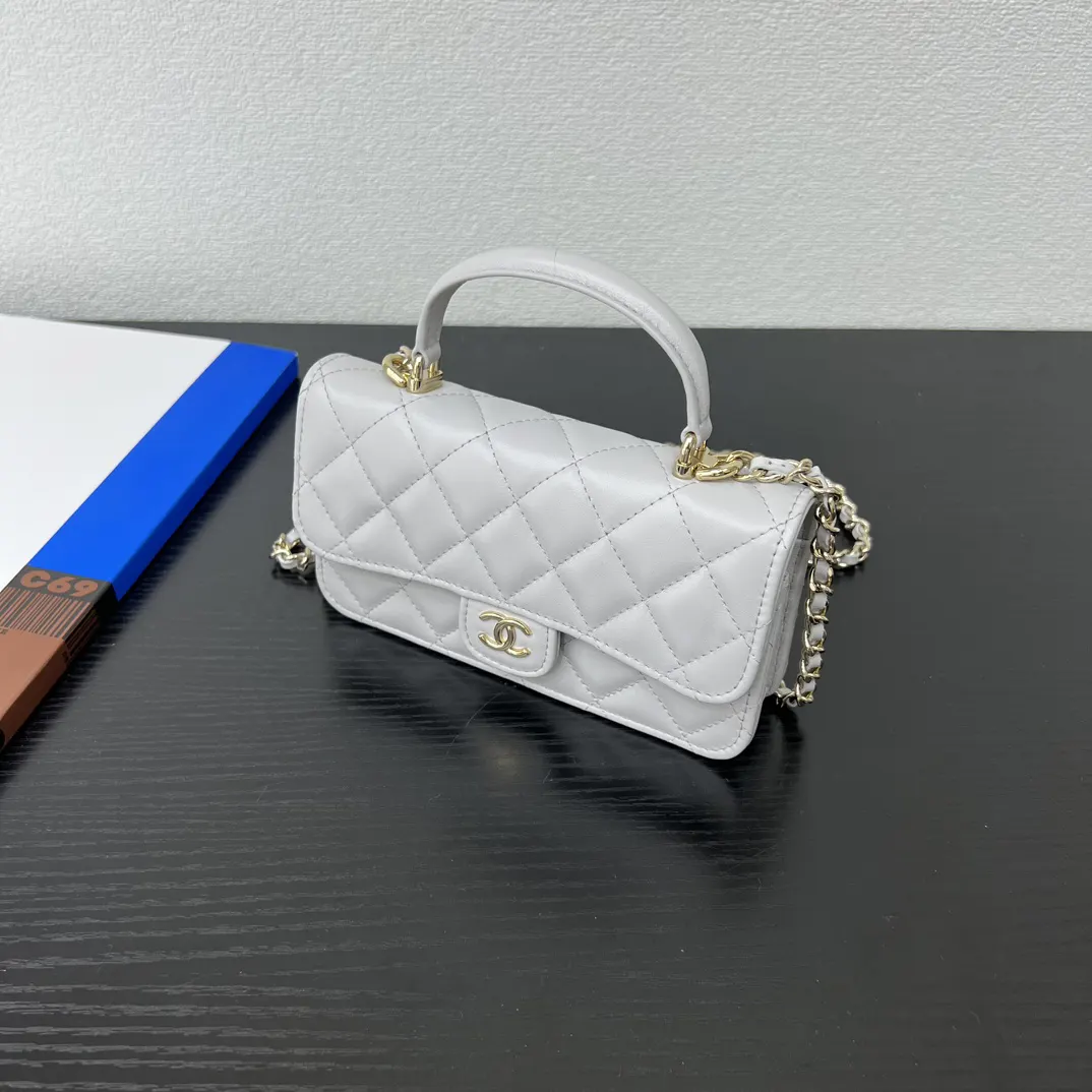 Chanel 22 灰色 皮革 單肩包