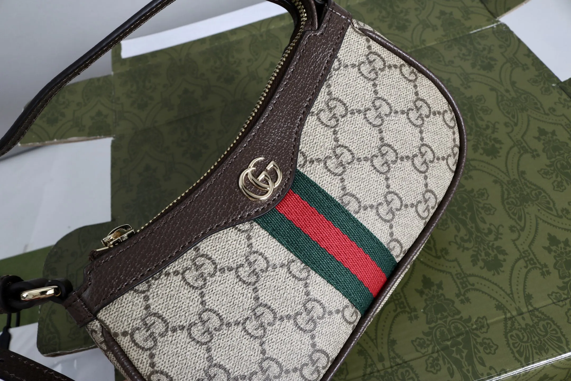 Beige Gold Backpack Leather