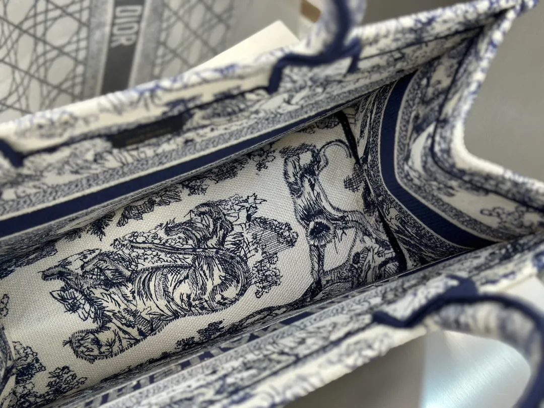 中号托特 蓝白老虎中号 托特包 大容量托特款