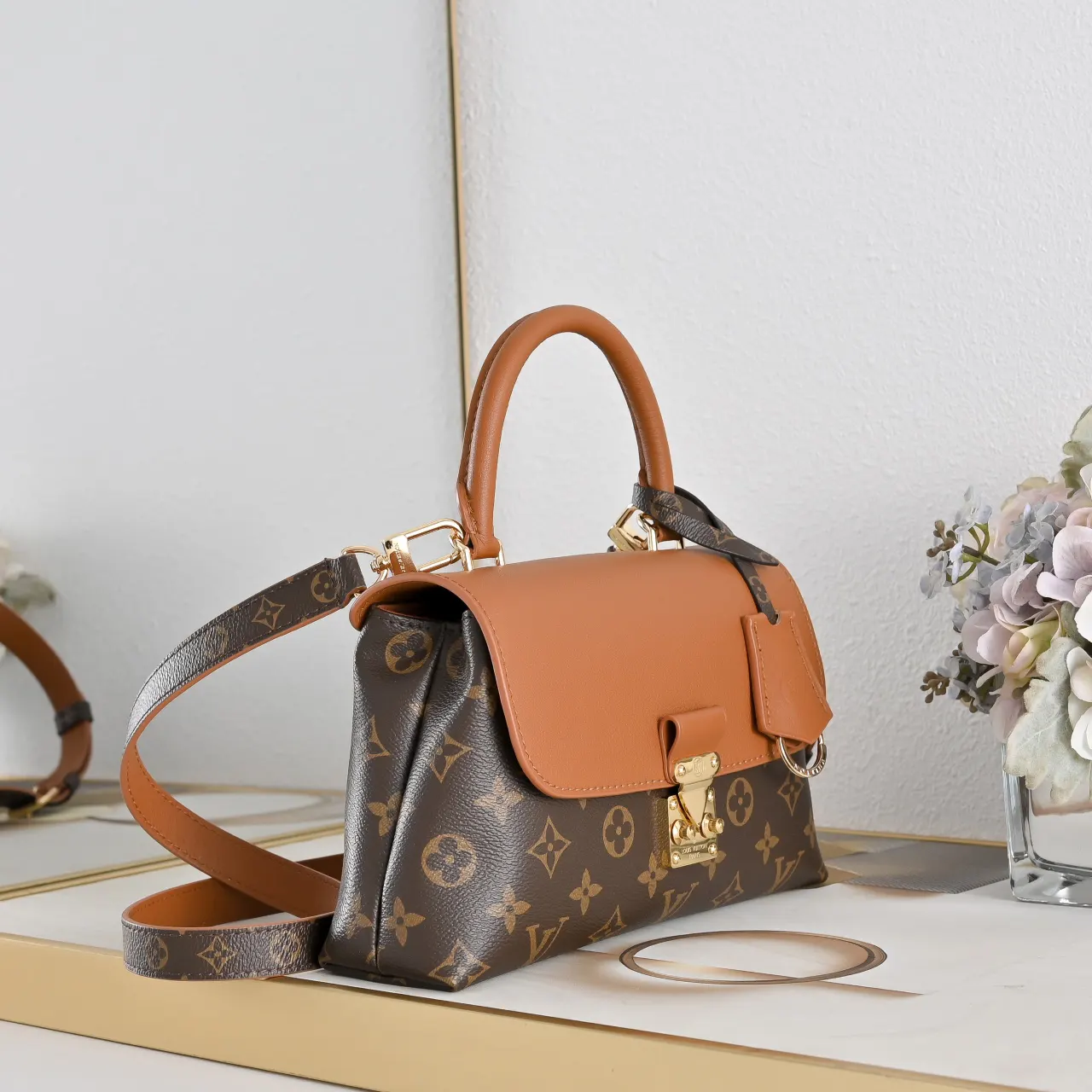 LV 黑棕配色 手袋 通勤款｜ORBUYBAG 岚奢包高端时尚精品