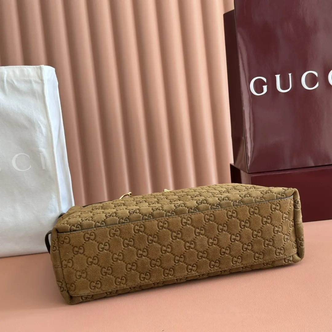 Gucci 黑色 金色 牛皮 收纳包 旅行收纳款