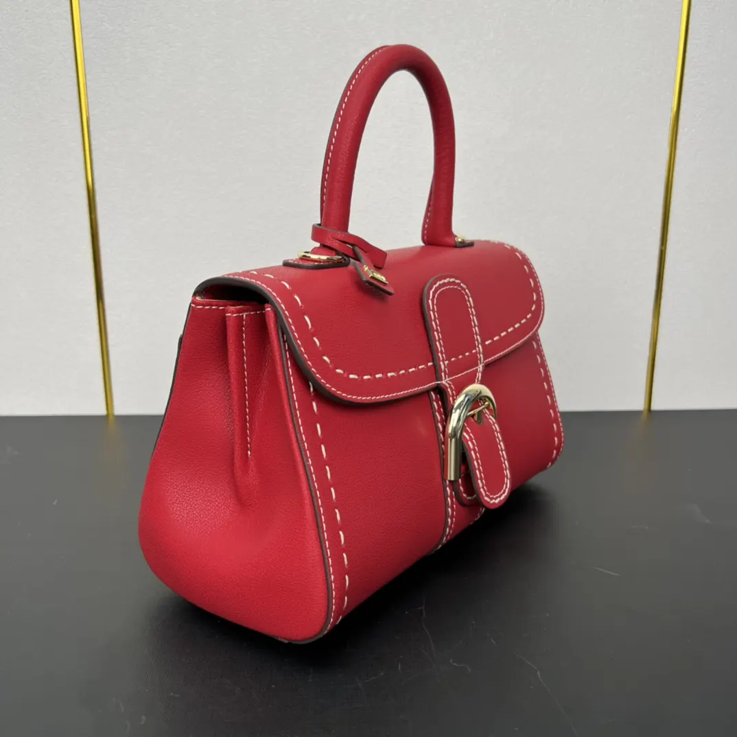 Delvaux 焦糖色 小牛皮 手提包 通勤手提款
