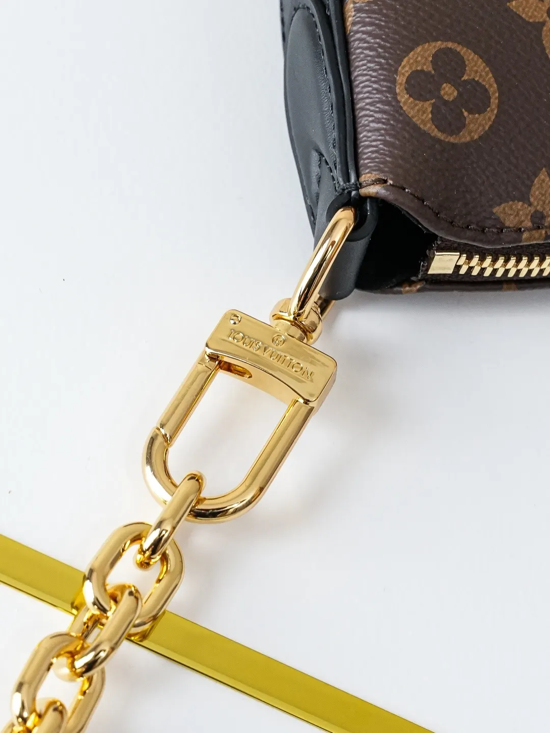 Monogram Chain Bag Leather